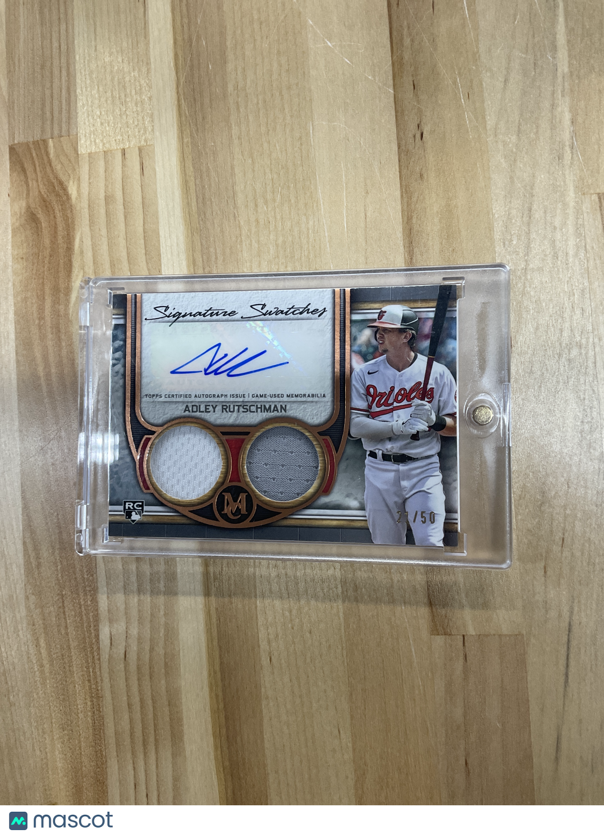 2023 Topps Museum Adley Rutschman Patch Auto /50