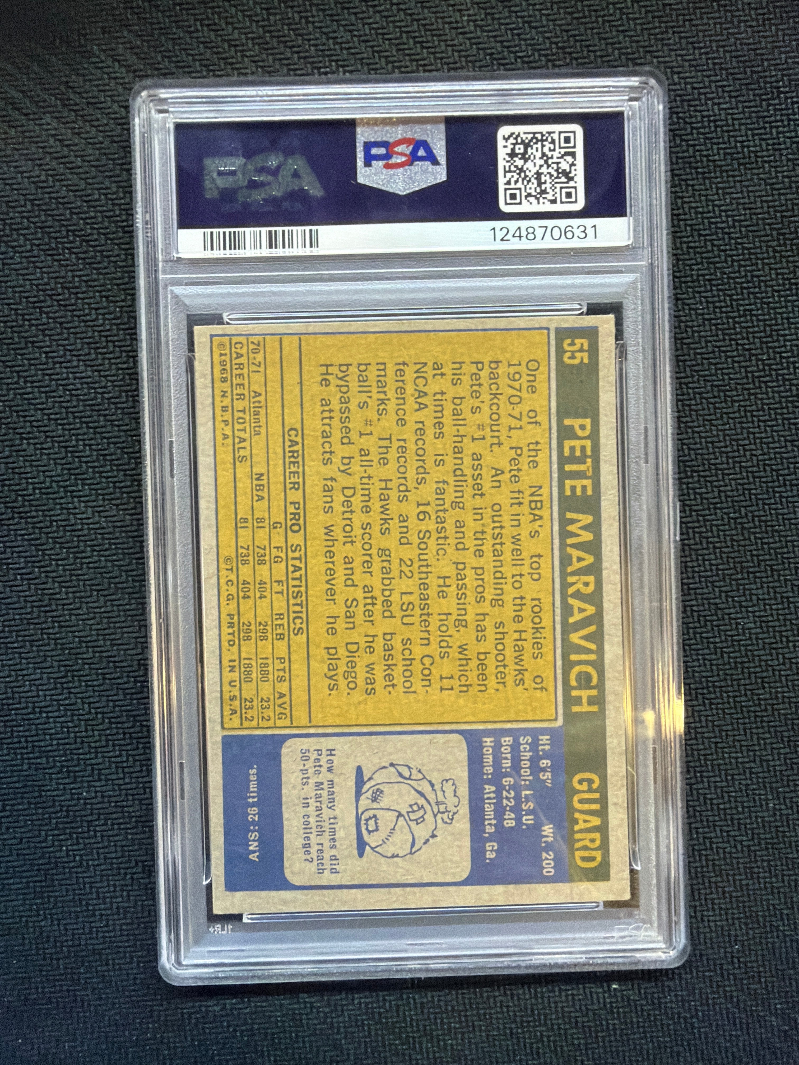 1971 Topps Pete Maravich #55 PSA 5 Hawks