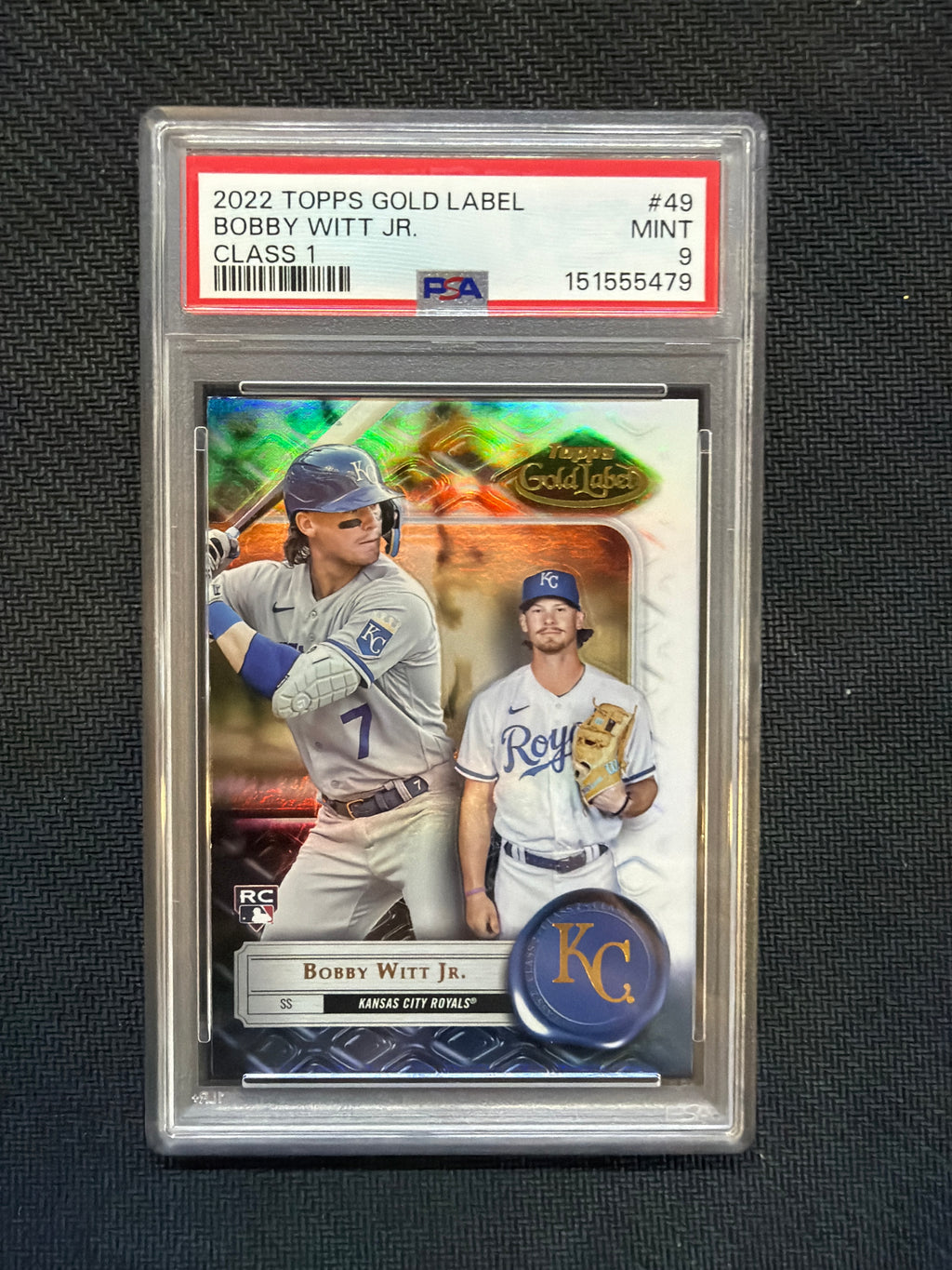 2022 Topps Gold Label Bobby Witt Jr. Class 1 Rookie PSA 9 Royals 479