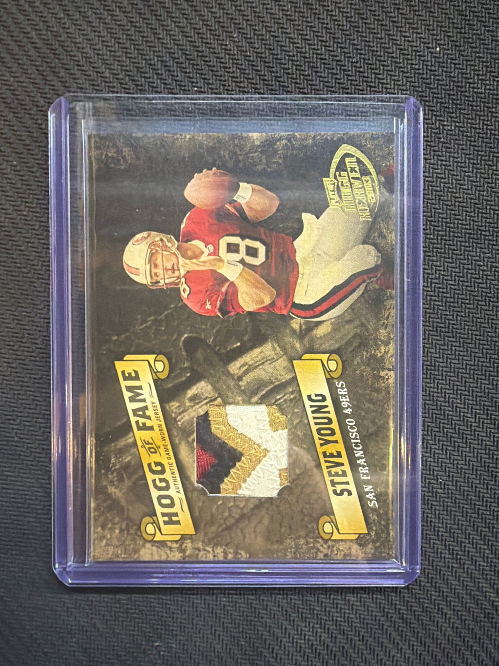 2003 Playoff Steve Young Hogg Of Fame Jersey /25 GAME USED