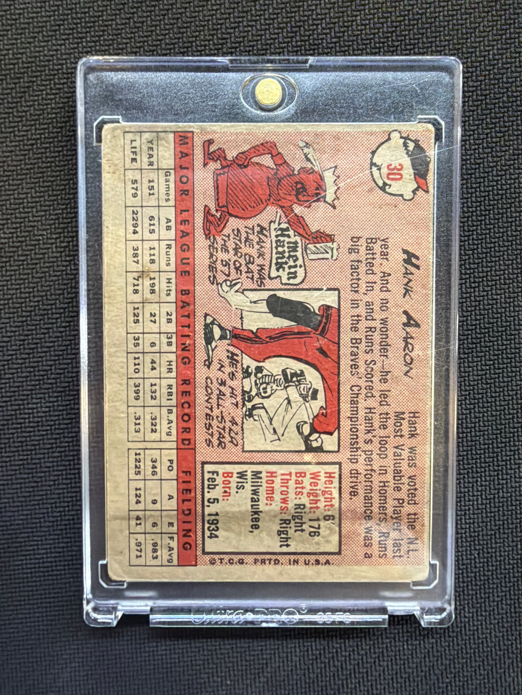 1958 Topps Hank Aaron #30