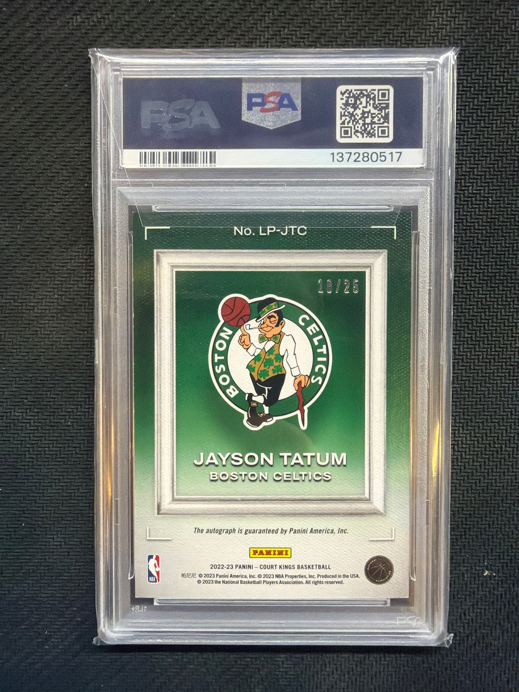 2022 Court Kings Jayson Tatum Legacy Auto /25 PSA 9 517