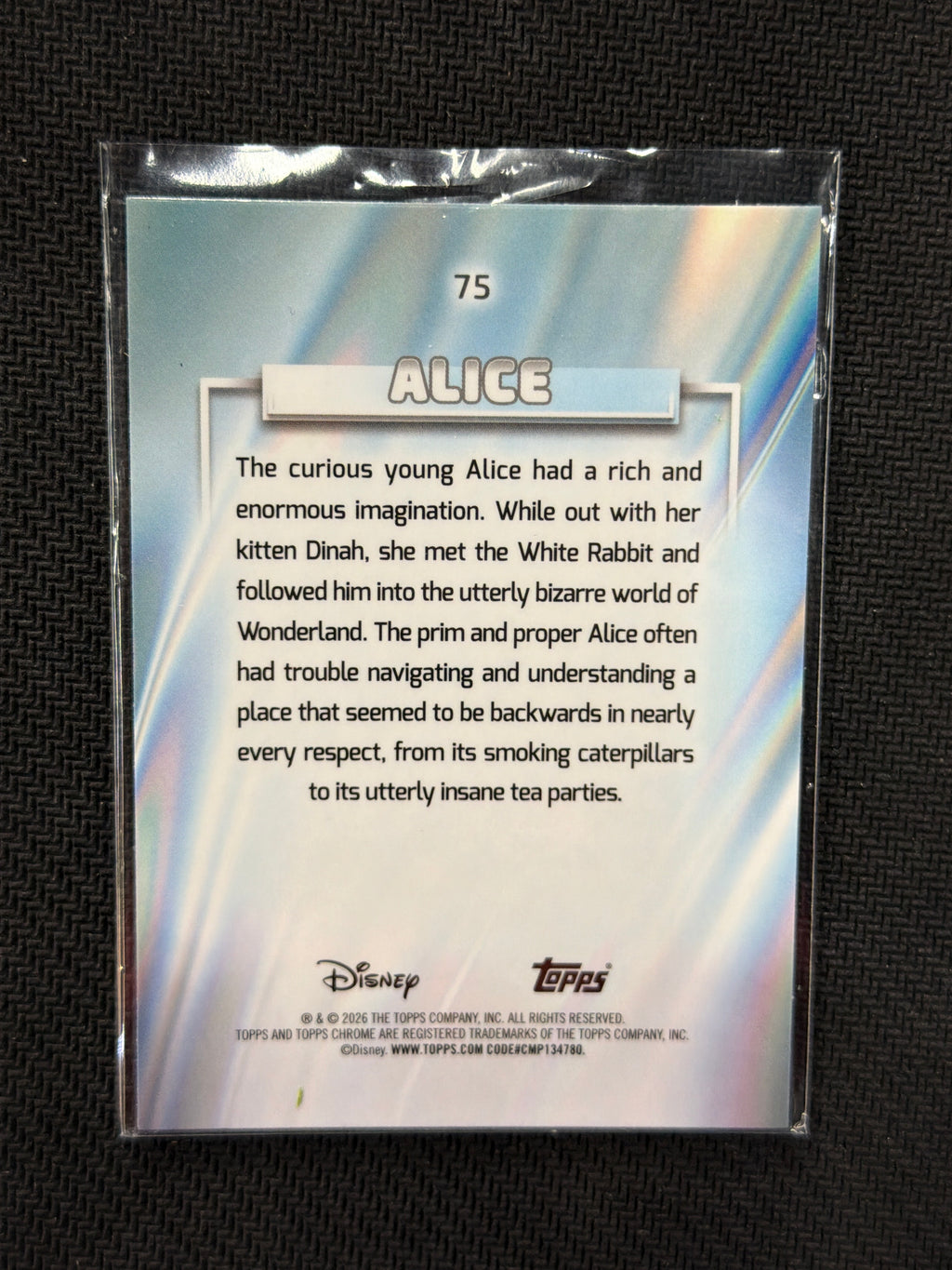 2026 Topps Chrome Disney Alice Green Wave /99