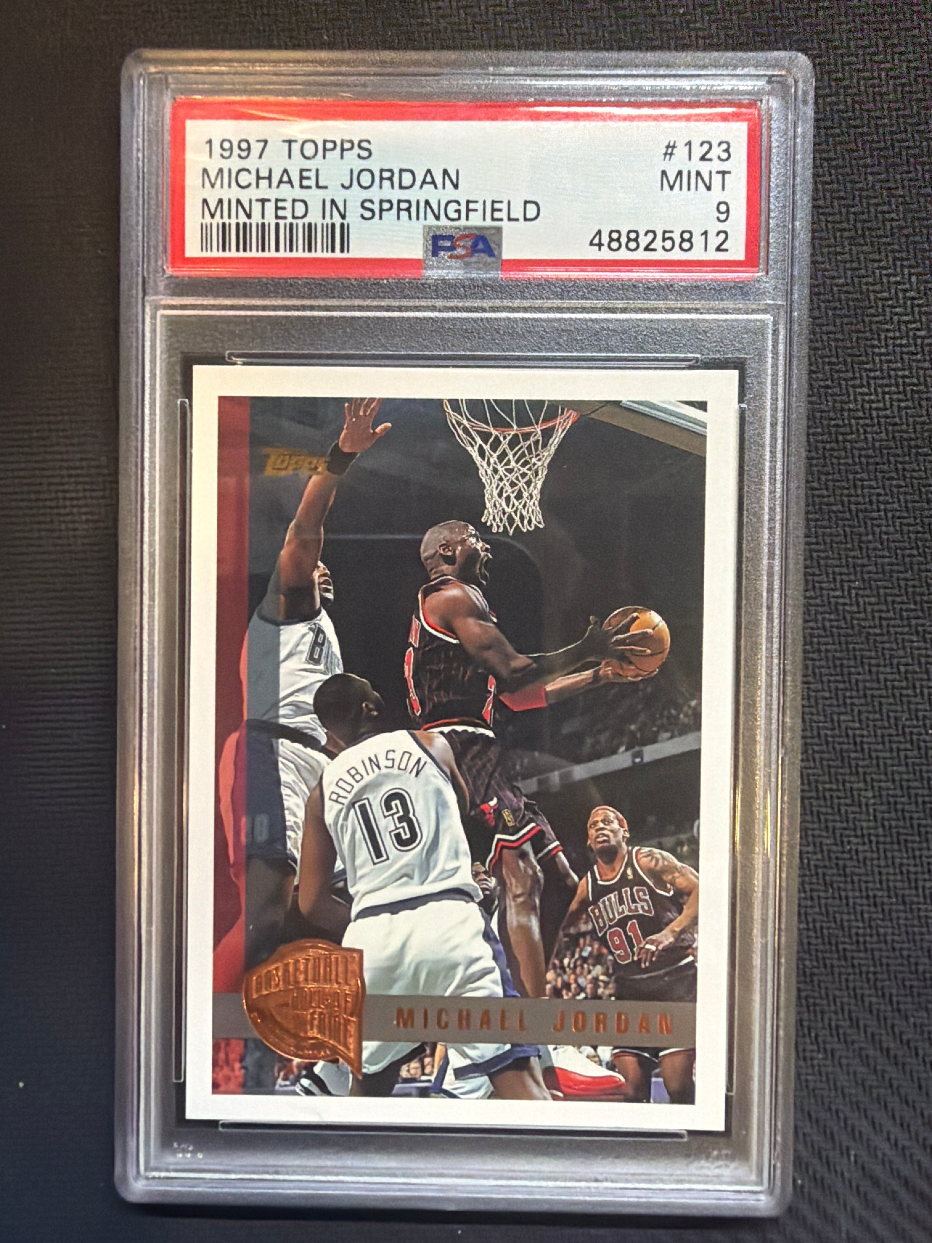 1997 Topps Michael Jordan Minted IN Springfields PSA 9 812
