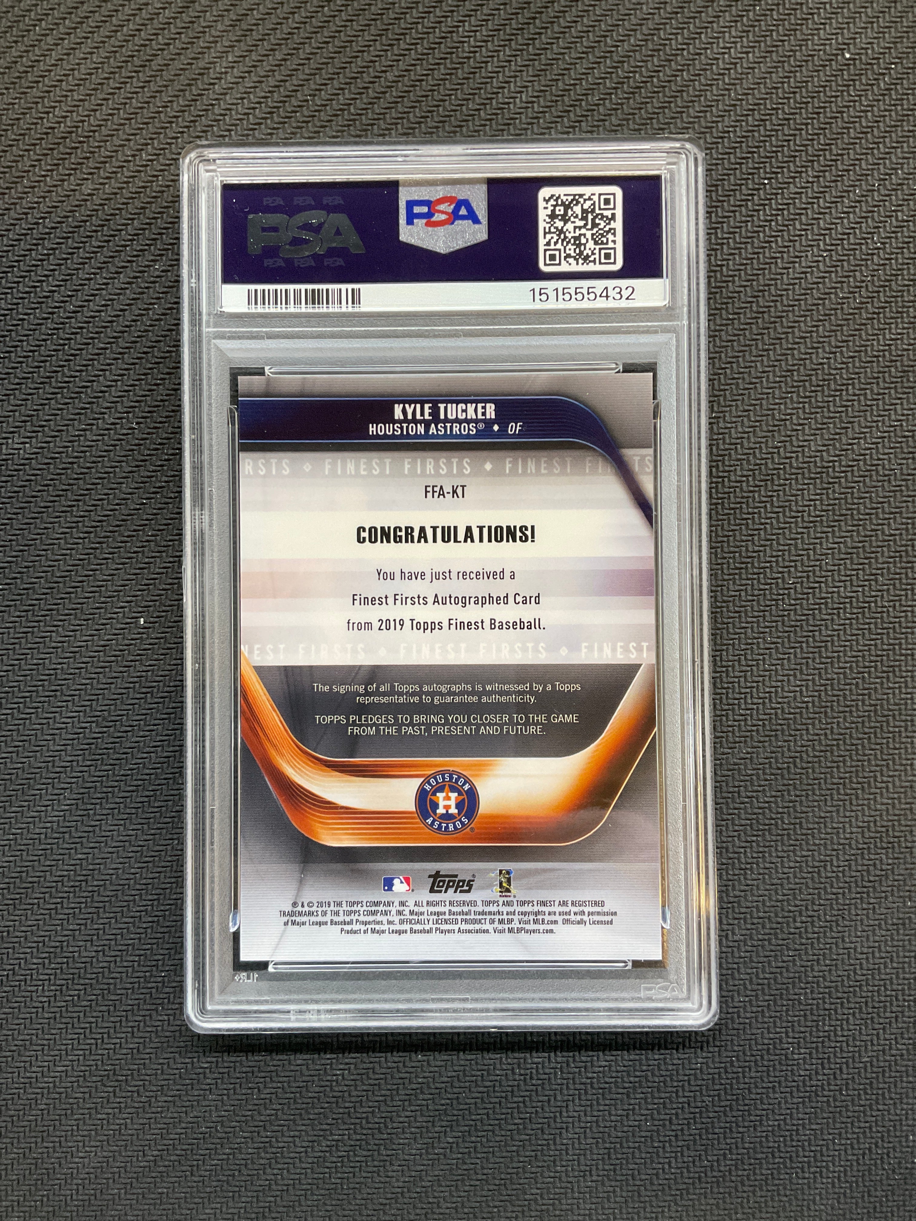 2019 Topps Finest Kyle Tucker Auto /99 PSA 10