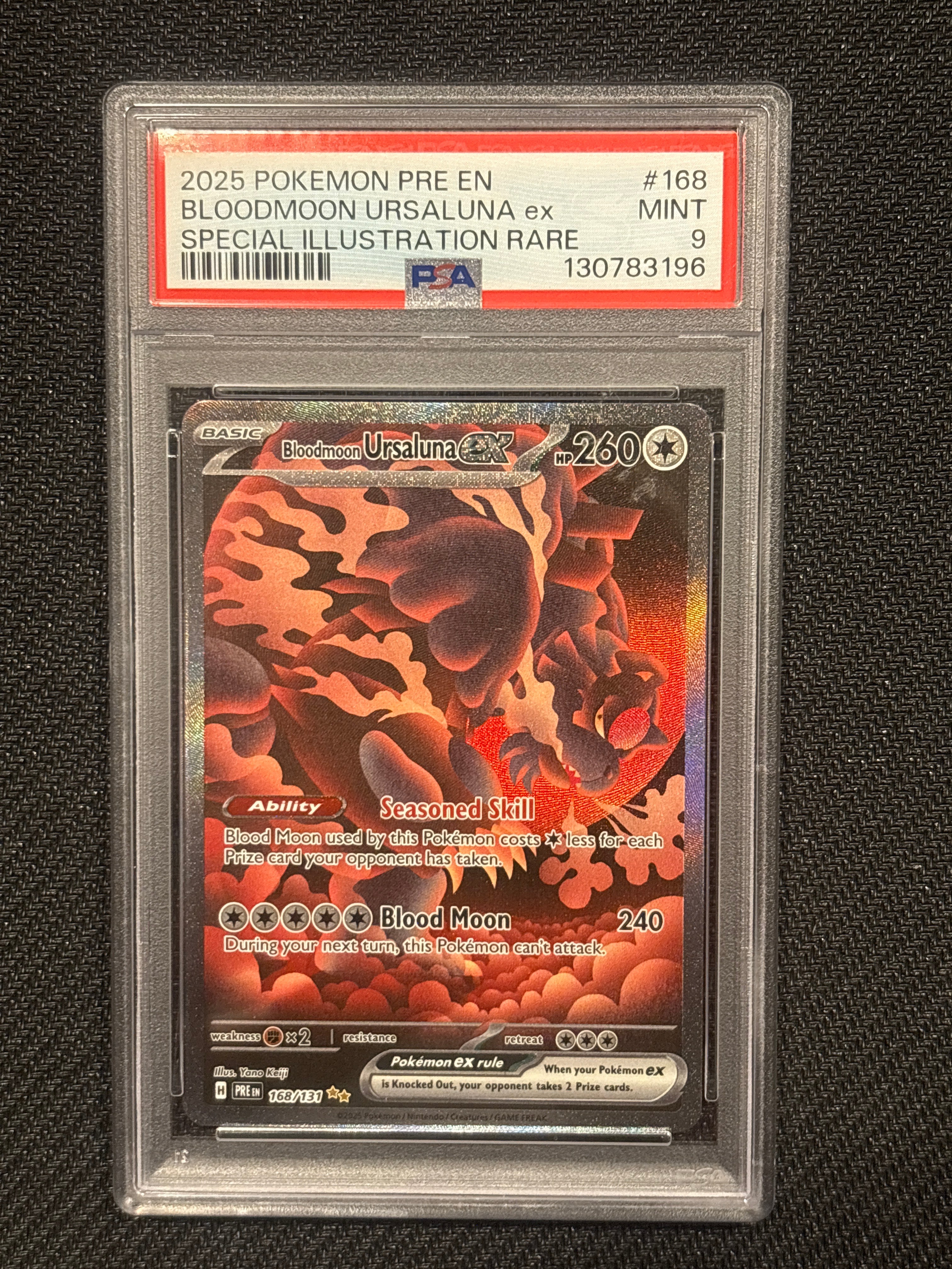 2025 Bloodmoon Ursaluna ex 168 PSA 9