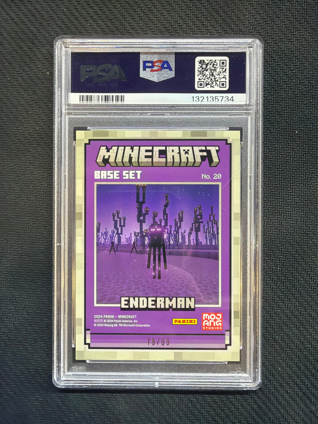 2024 Panini Minecraft Enderman Gold /99 PSA 9