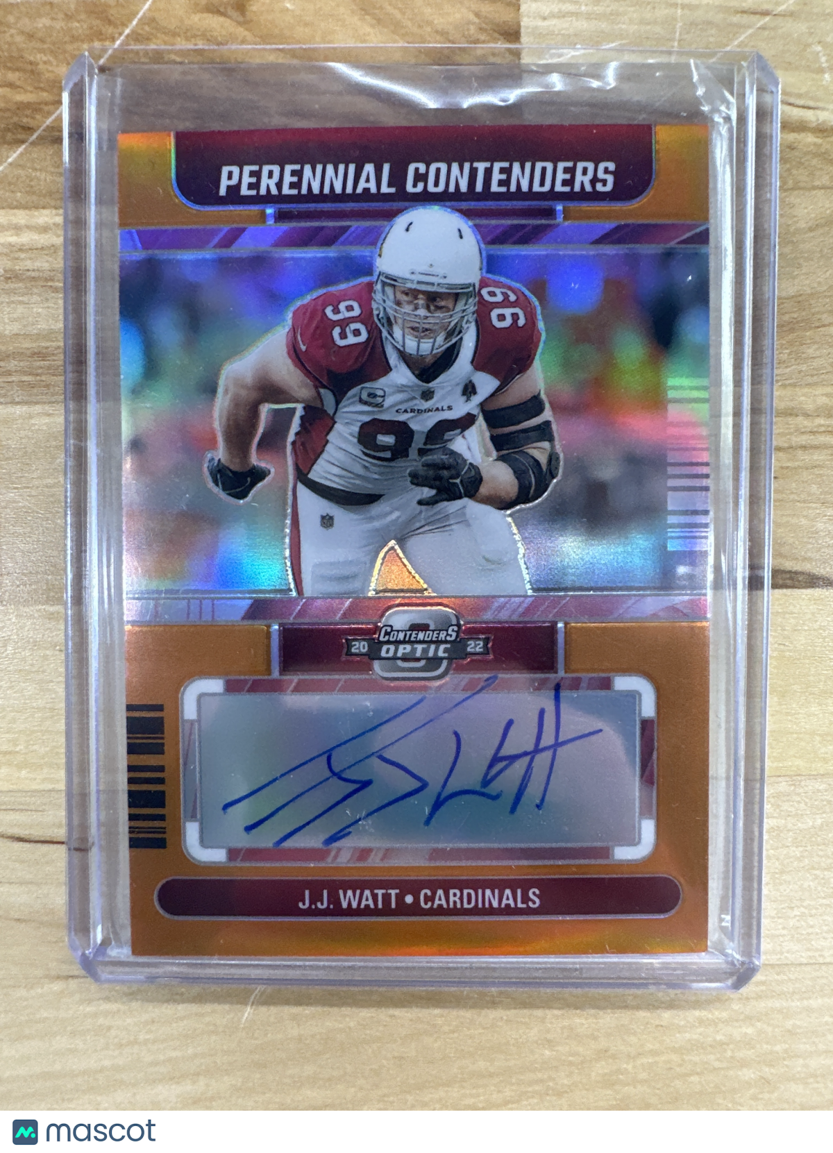 2022 Contenders Optic J.J. Watt Orange Auto /25