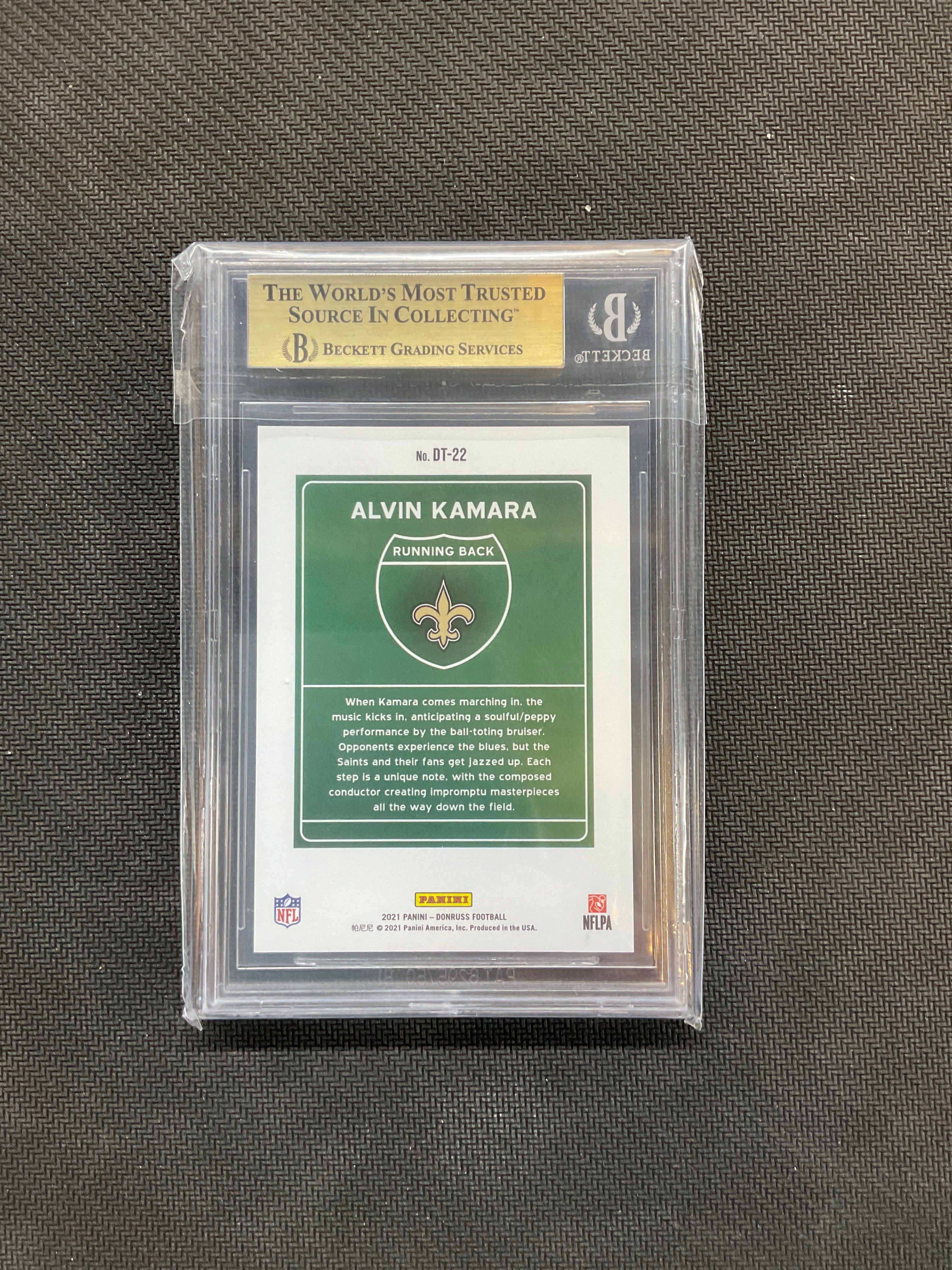 2021 Donruss Alvin Kamara Downtown! BGS 9.5