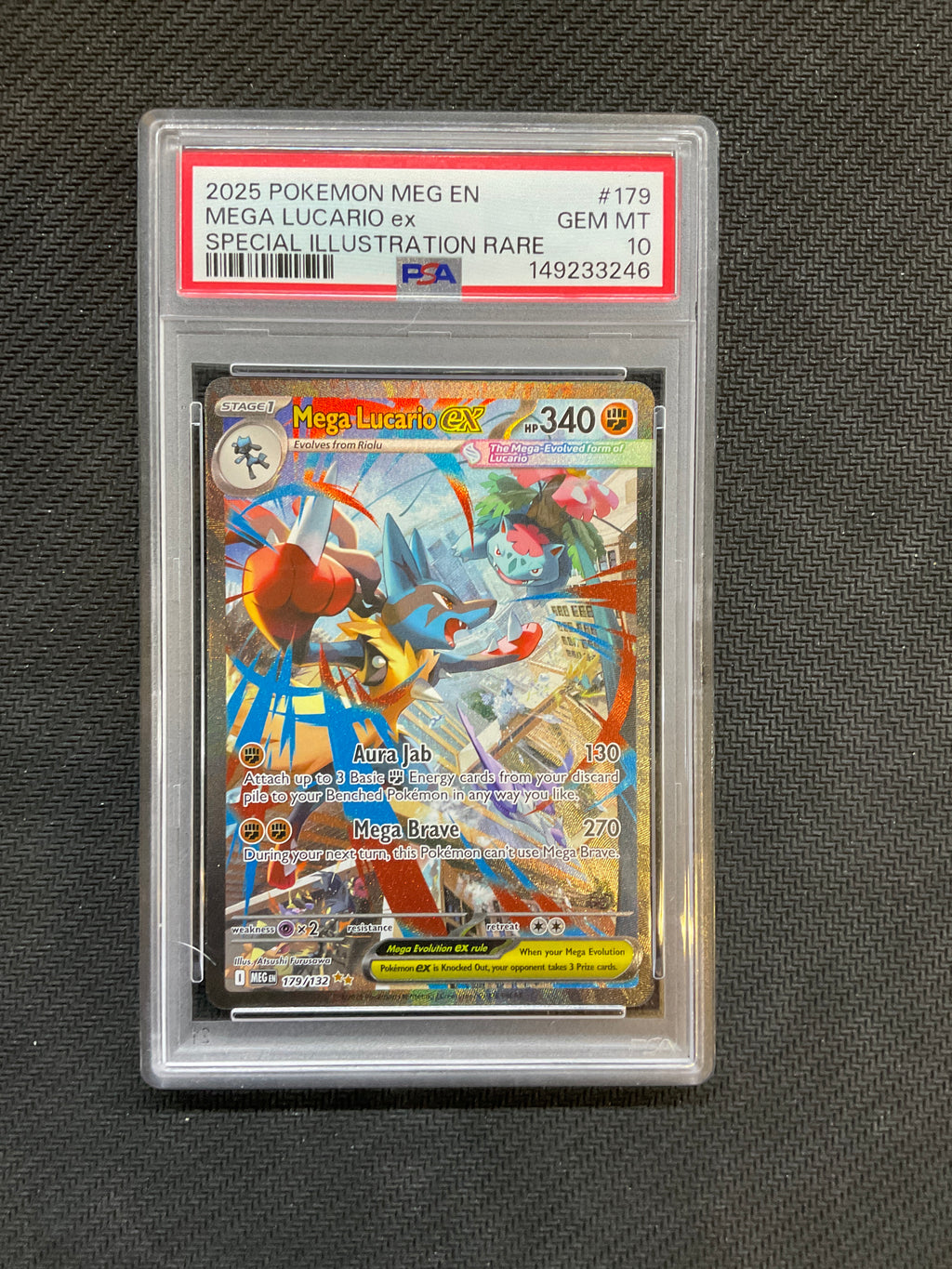2025 Pokemon Mega Evolutions Mega Lucario ex 179 PSA 10