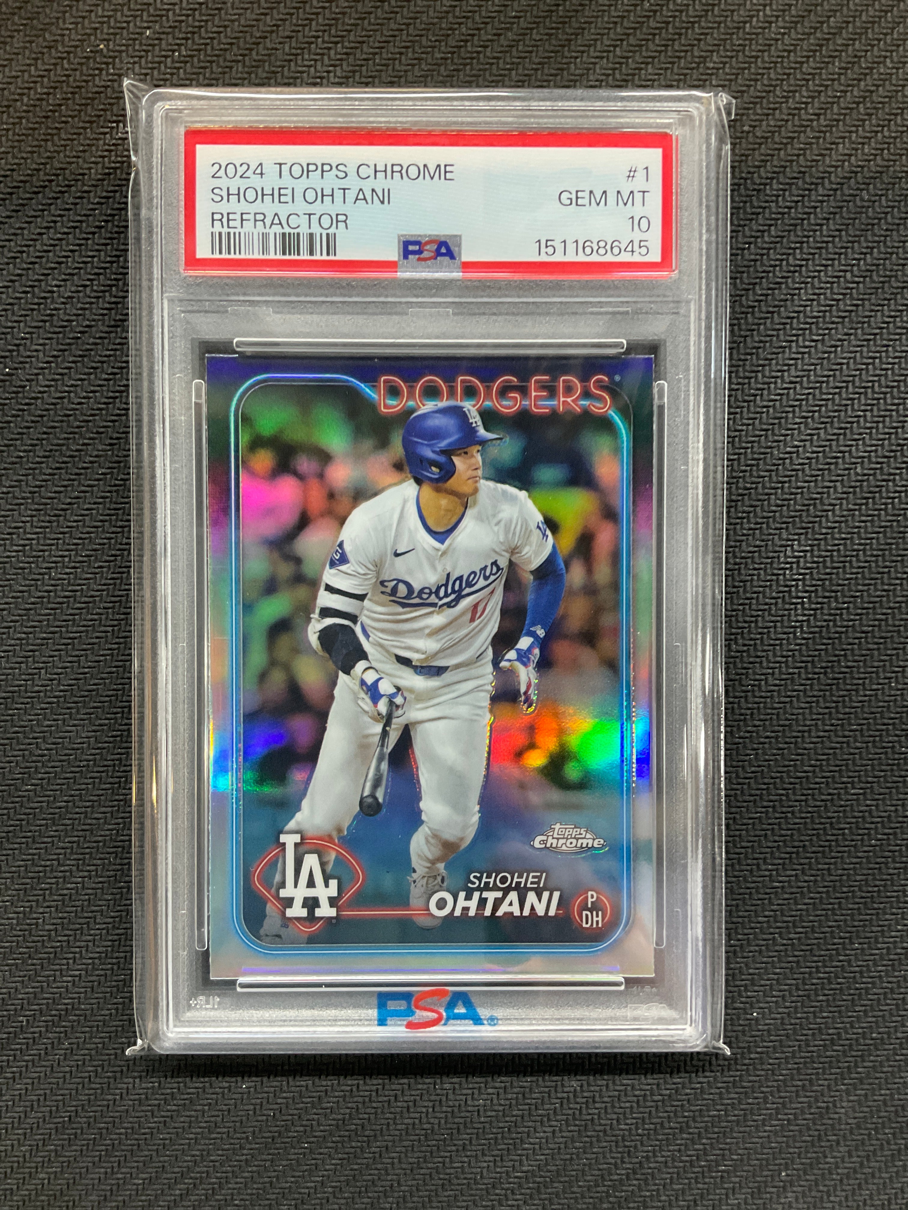 2024 Topps Chrome Shohei Ohtani Refractor #1 PSA 10 645