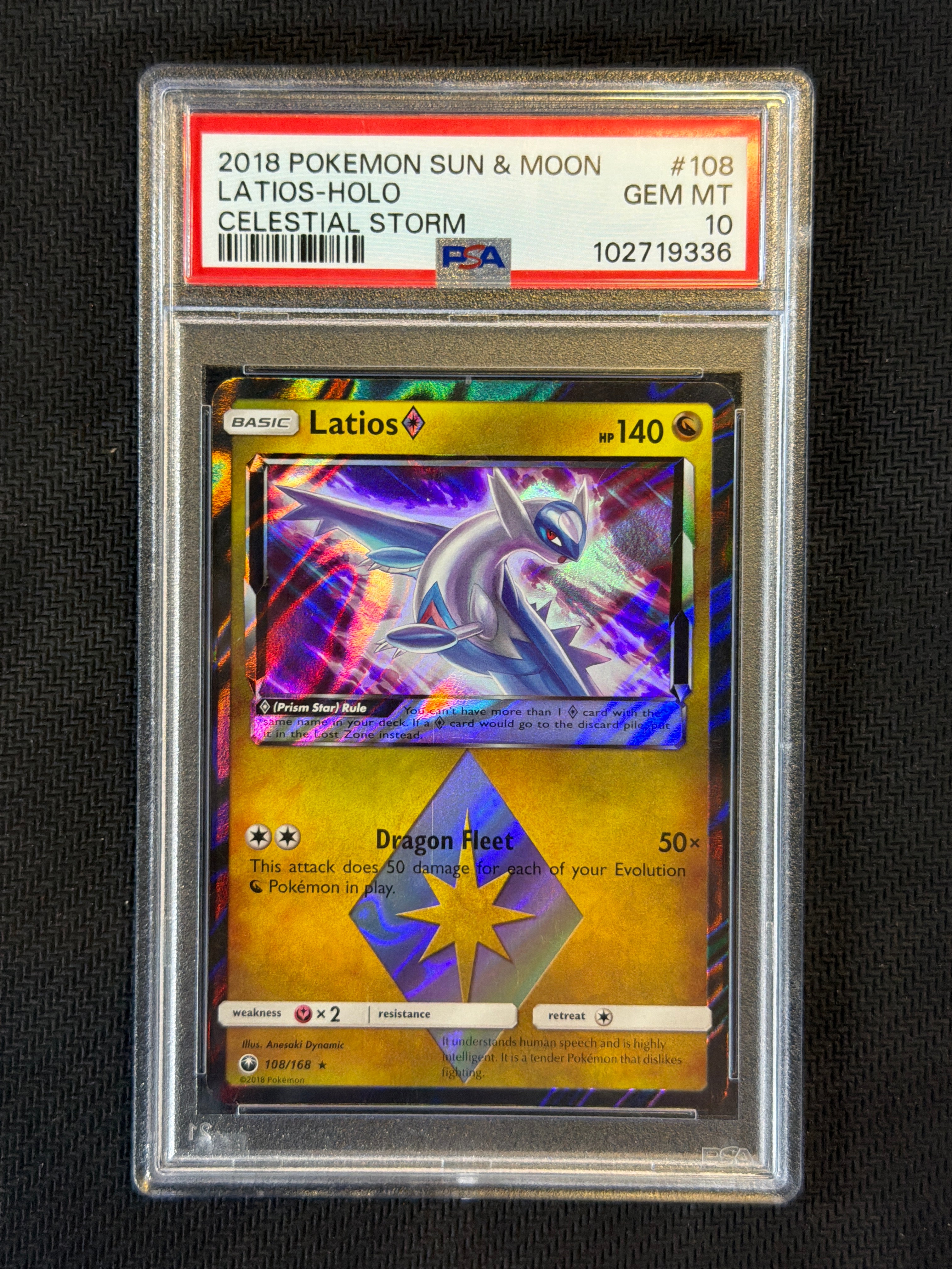 2018 Latios Holo 108 PSA 10