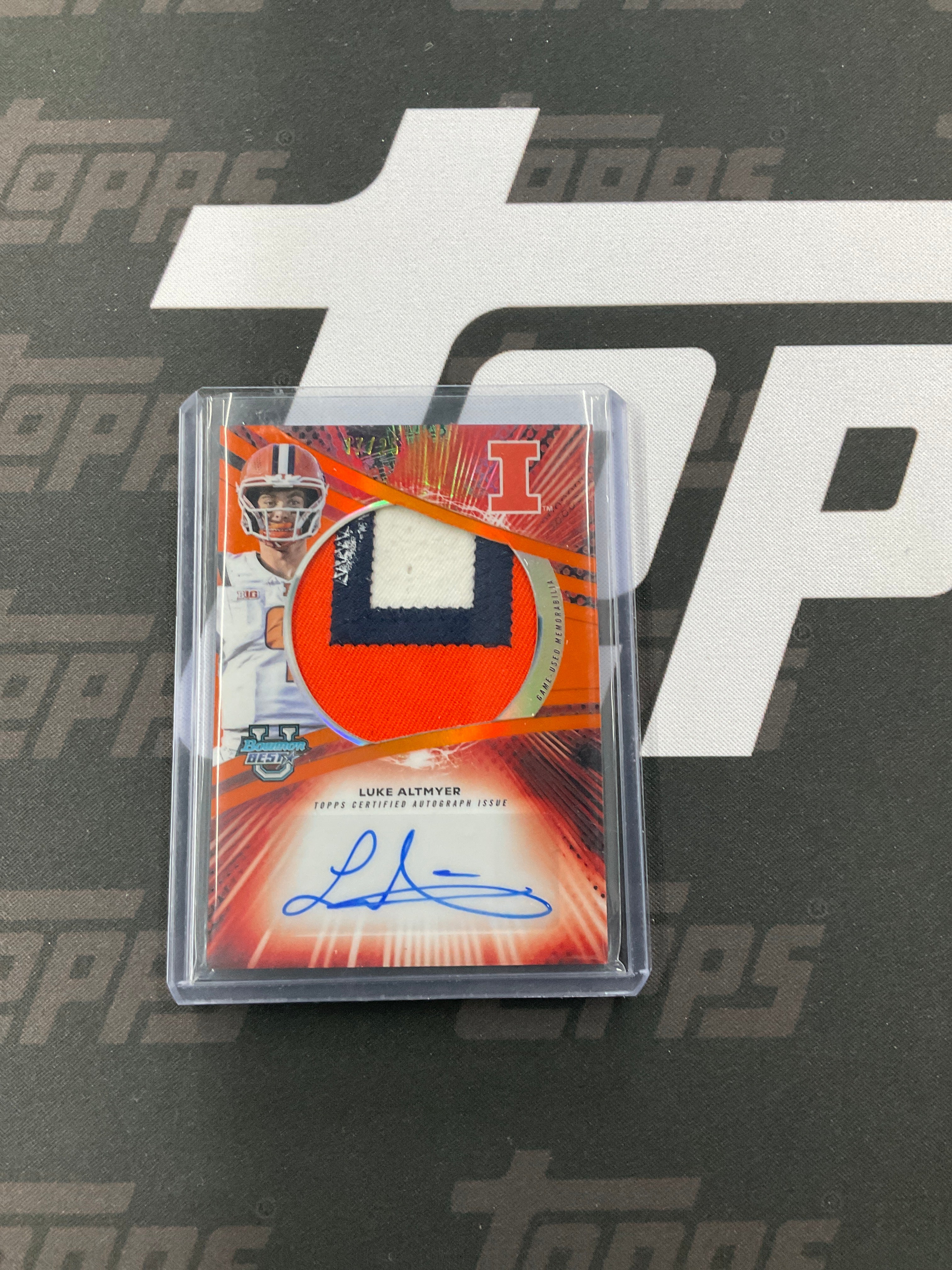 2025 Bowman Best Luke Altmyer Patch Auto /25 Illinois