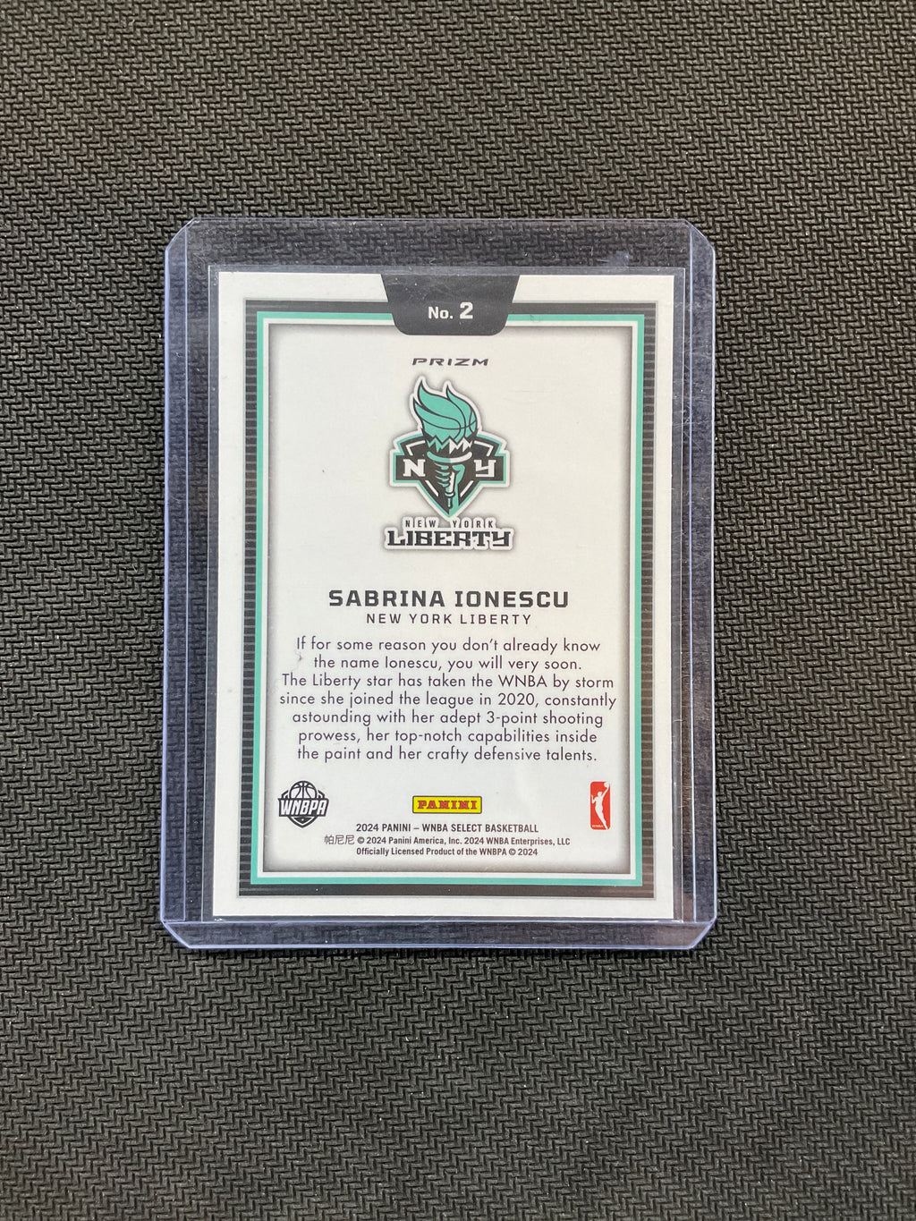 2024 Panini Select WNBA Sabrina Ionescu Color Blast Liberty
