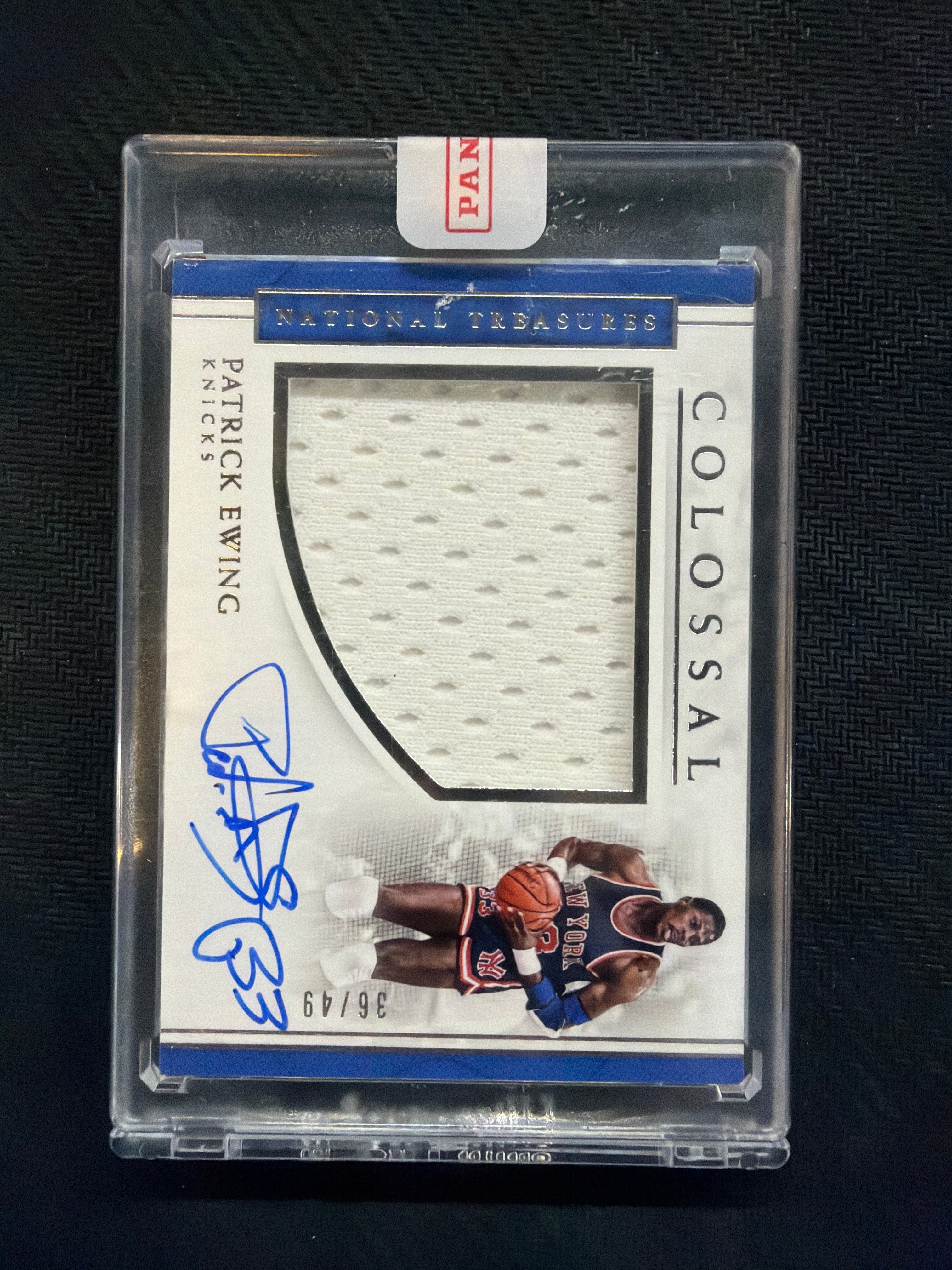 2016-17 Panini National Treasres Patrick Ewing Patch Auto Colossal /49 New York
