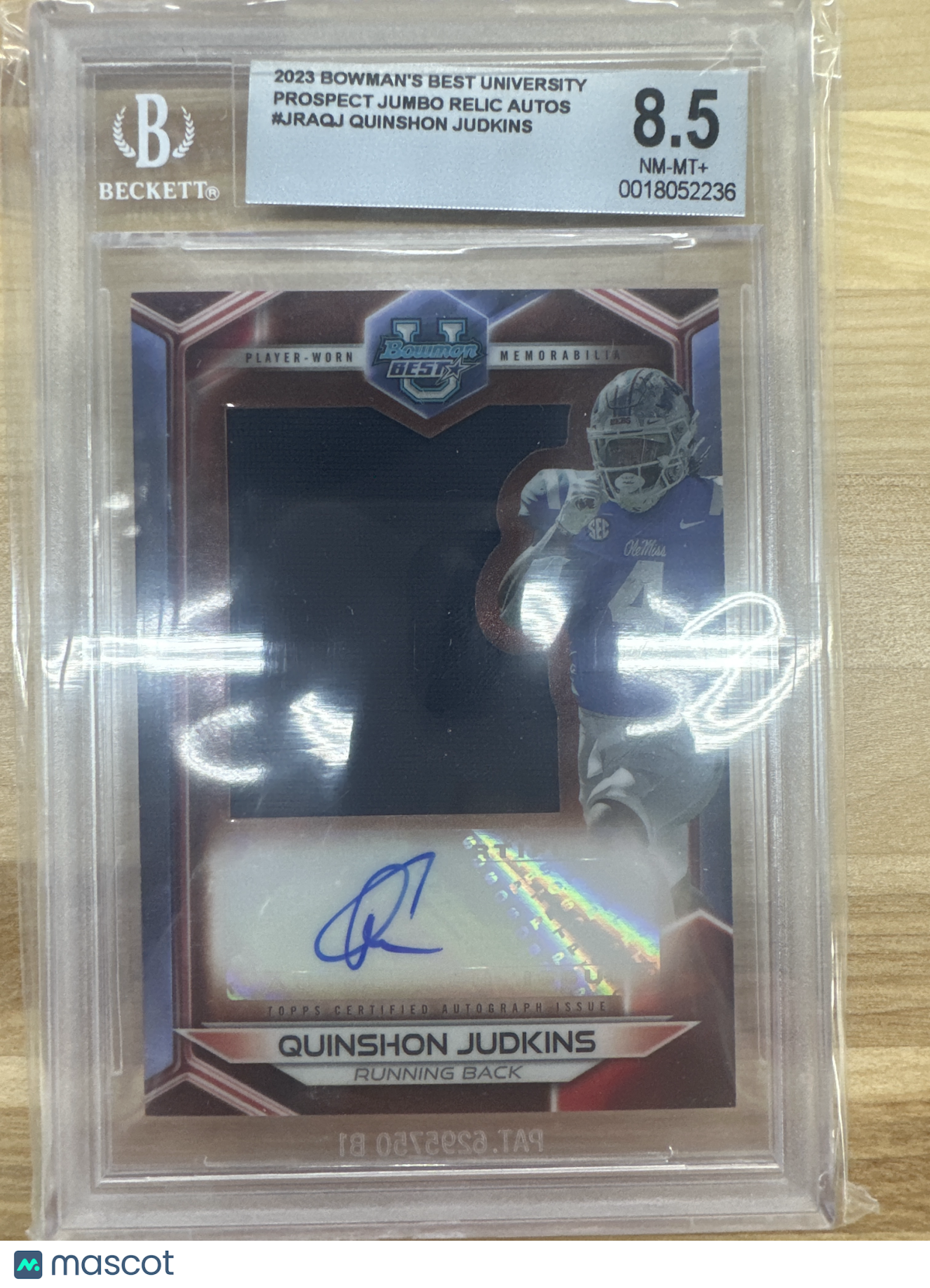 2023 Bowmans Best Jumbo Relic Quinshon Judkins BGS 8.5
