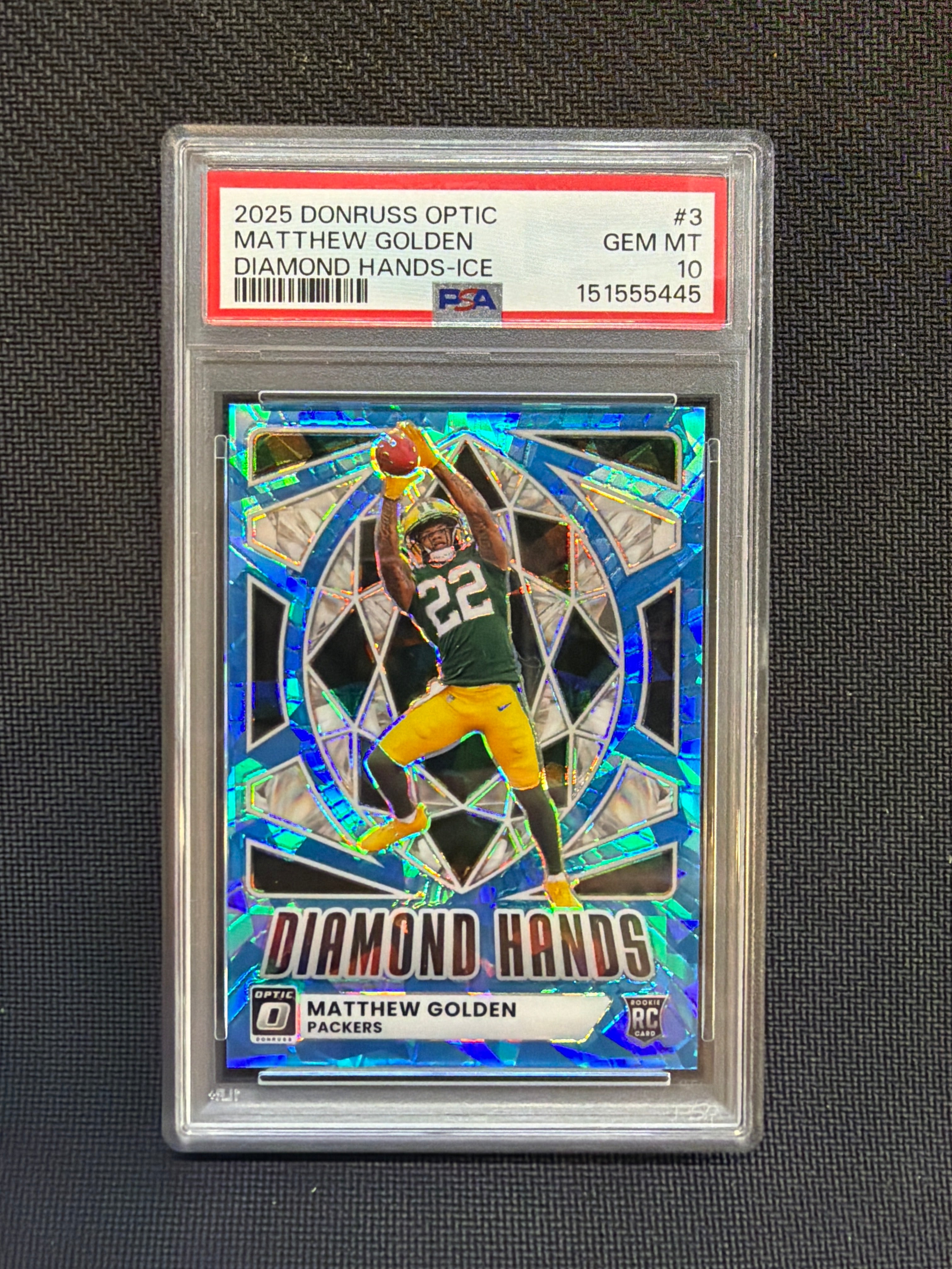 2025 Donruss Optic Matthew Golden Diamond Blue Ice /55 PSA 10