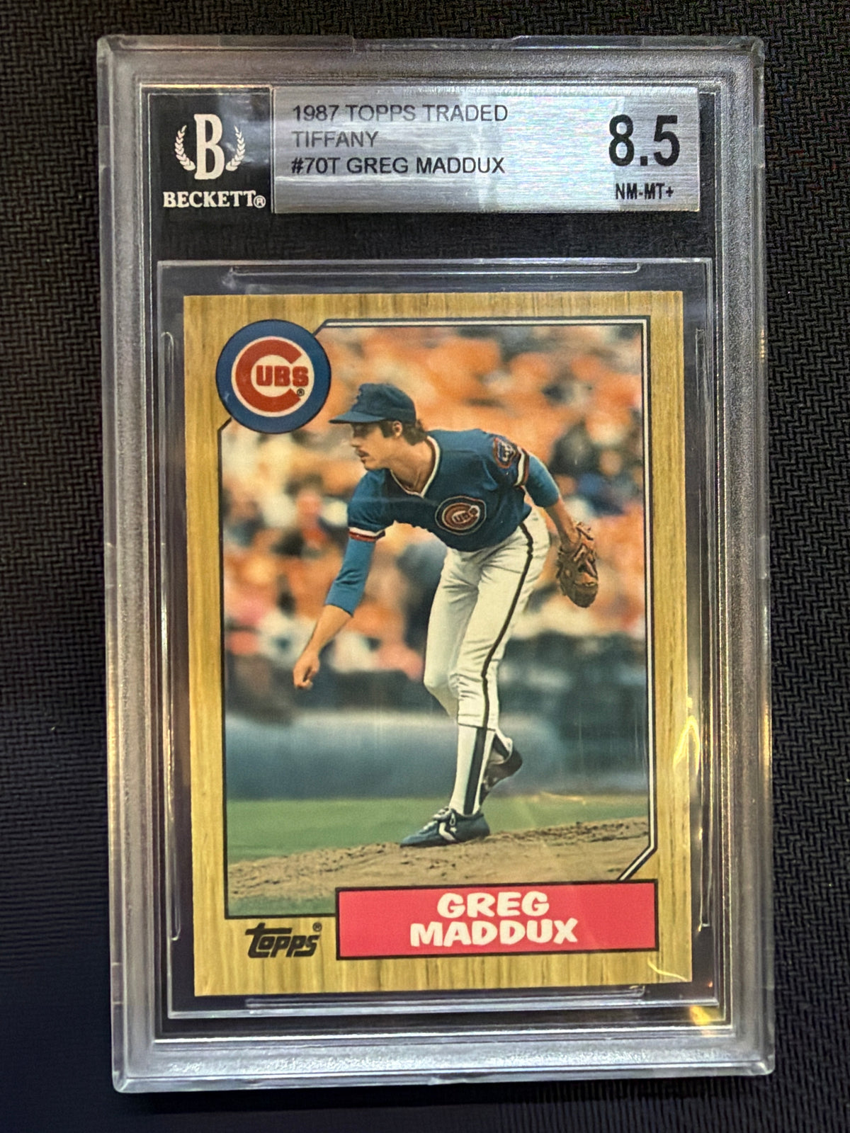 1987 Topps Traded Tiffany Greg Maddux #70T BGS 8.5 Cubs