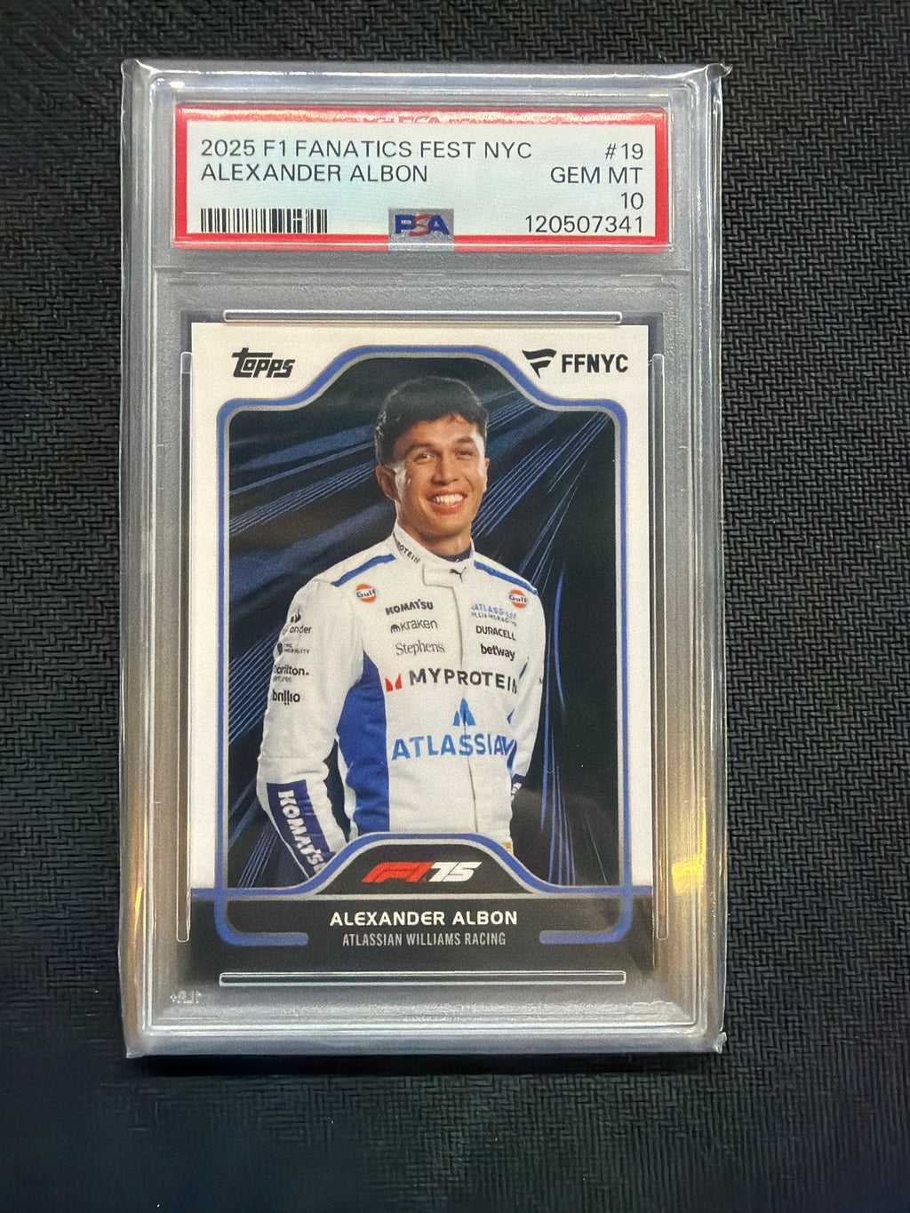 2025 Topps F1 Fanatics Fest Alex Albon Williams #19 PSA 10