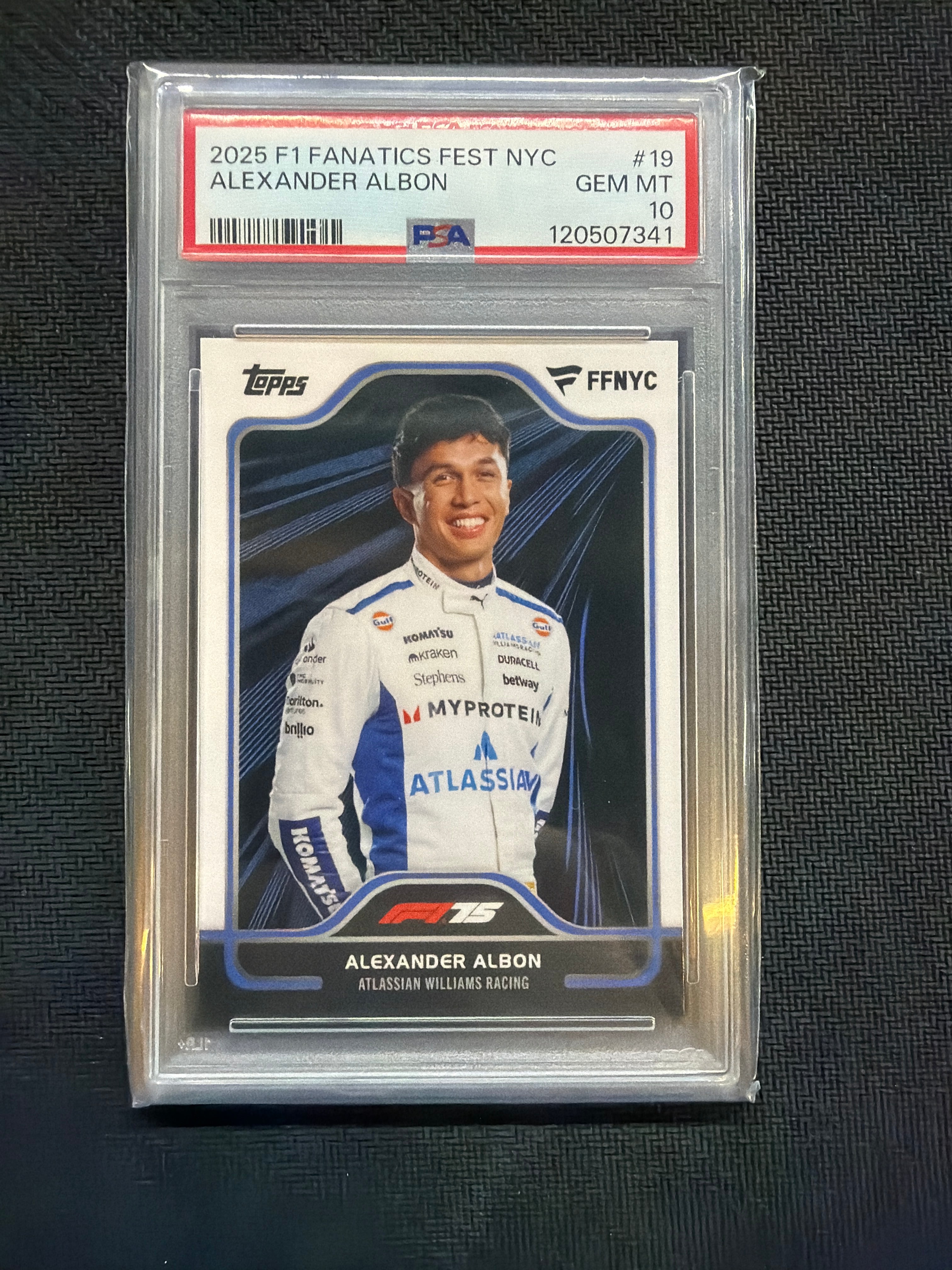 2025 Topps F1 Fanatics Fest Alex Albon Williams #19 PSA 10