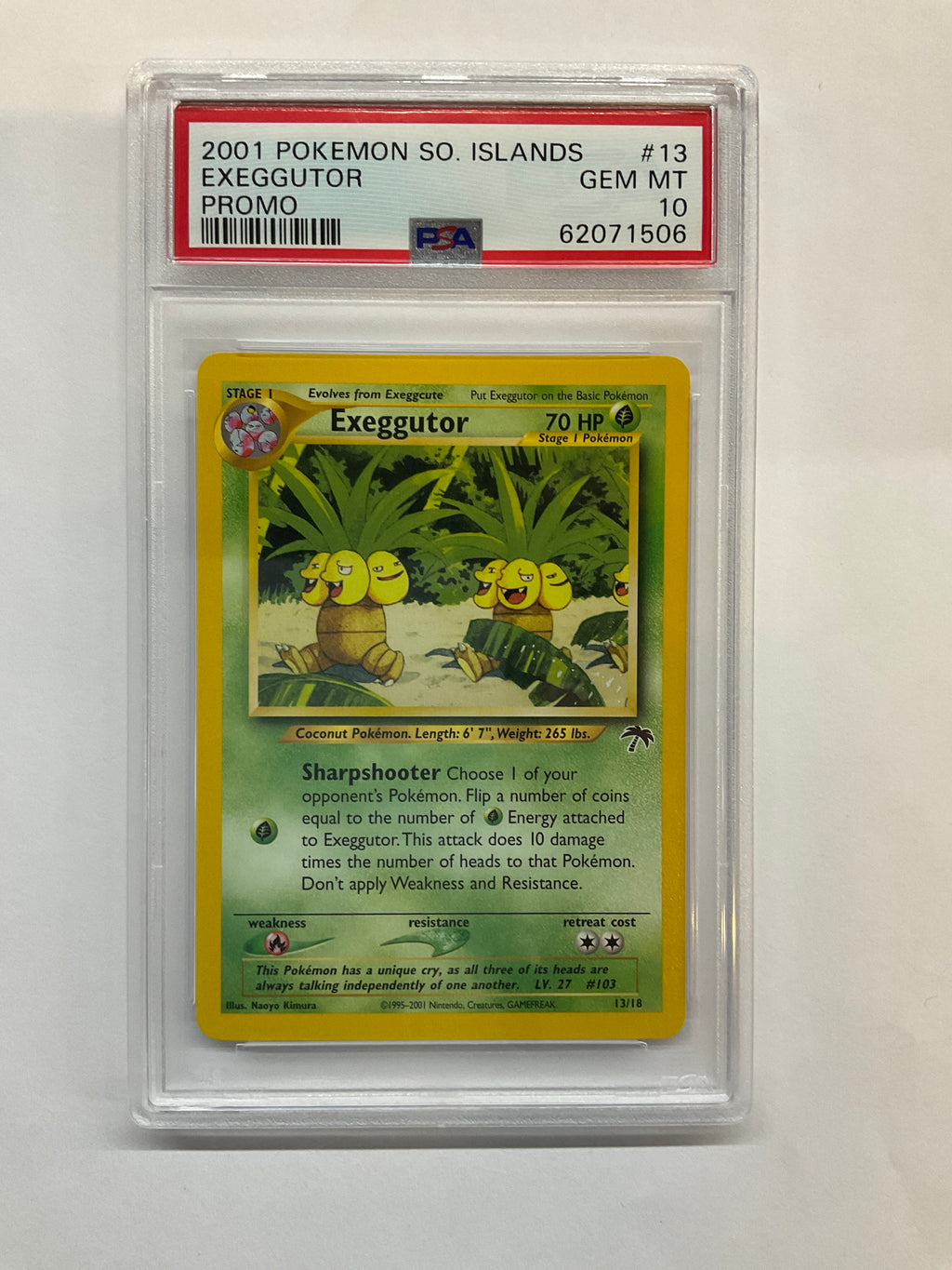 2001 Pokemon Southern Islands Promo Exeggutor 13 PSA 10