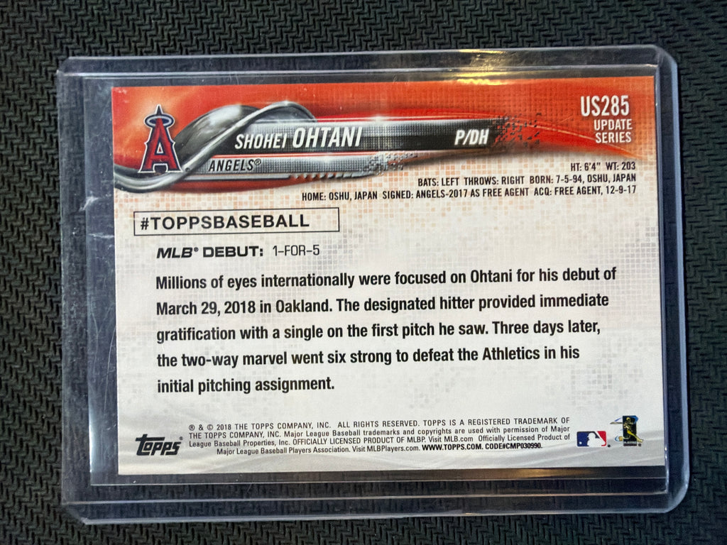 2018 Topps Update Shohei Ohtani #US285 Angels Rookie