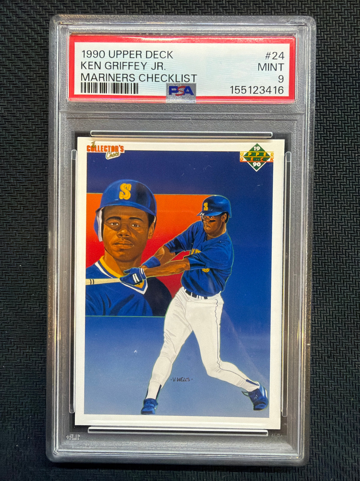 1990 Upper Deck Ken Griffey Jr Mariners Checklist #24 PSA 9