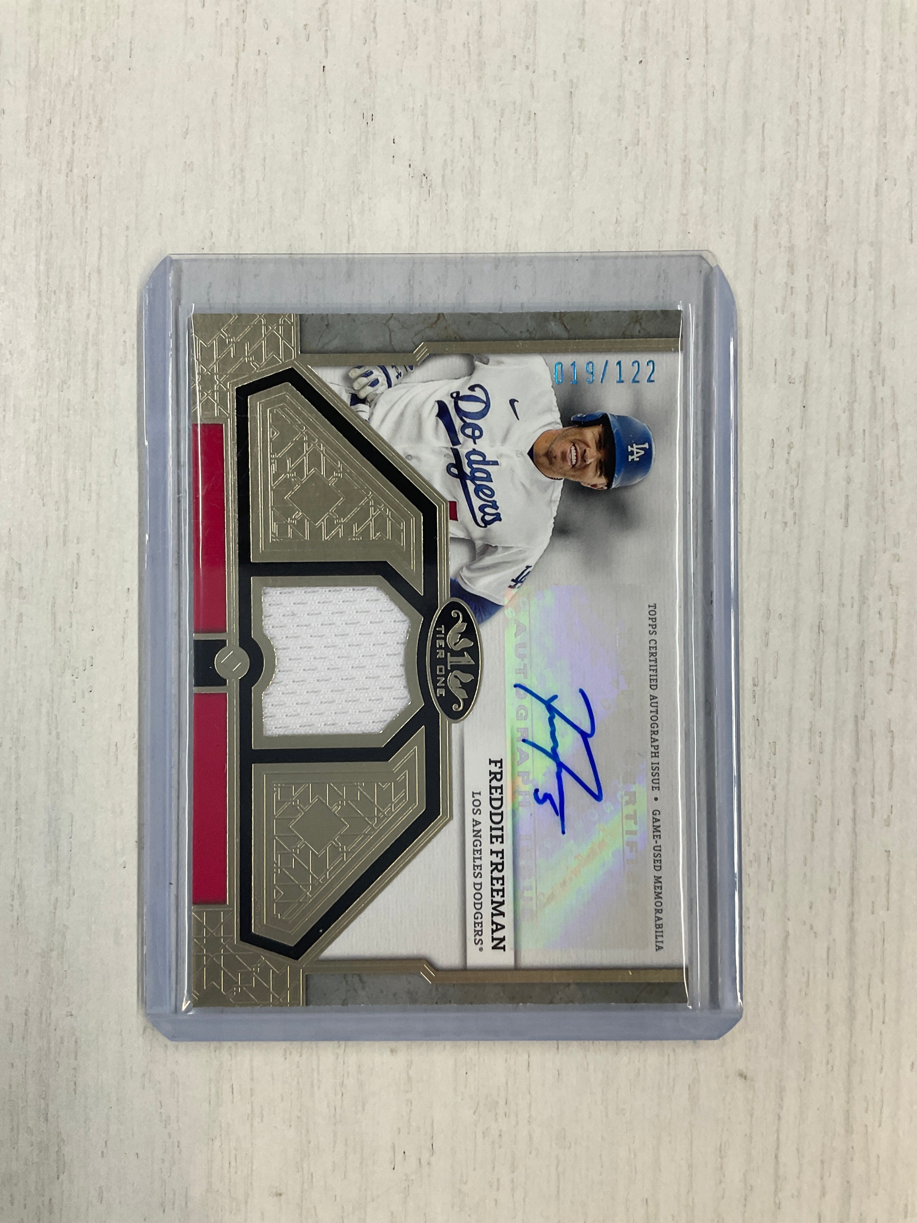 2024 Topps Tier One Freddie Freeman Patch Auto /122 Dodgers