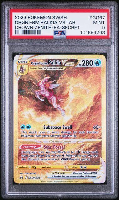 2023 Pokemon Crown Zenith Origin Forme Palkia Vstar GG67 PSA 9