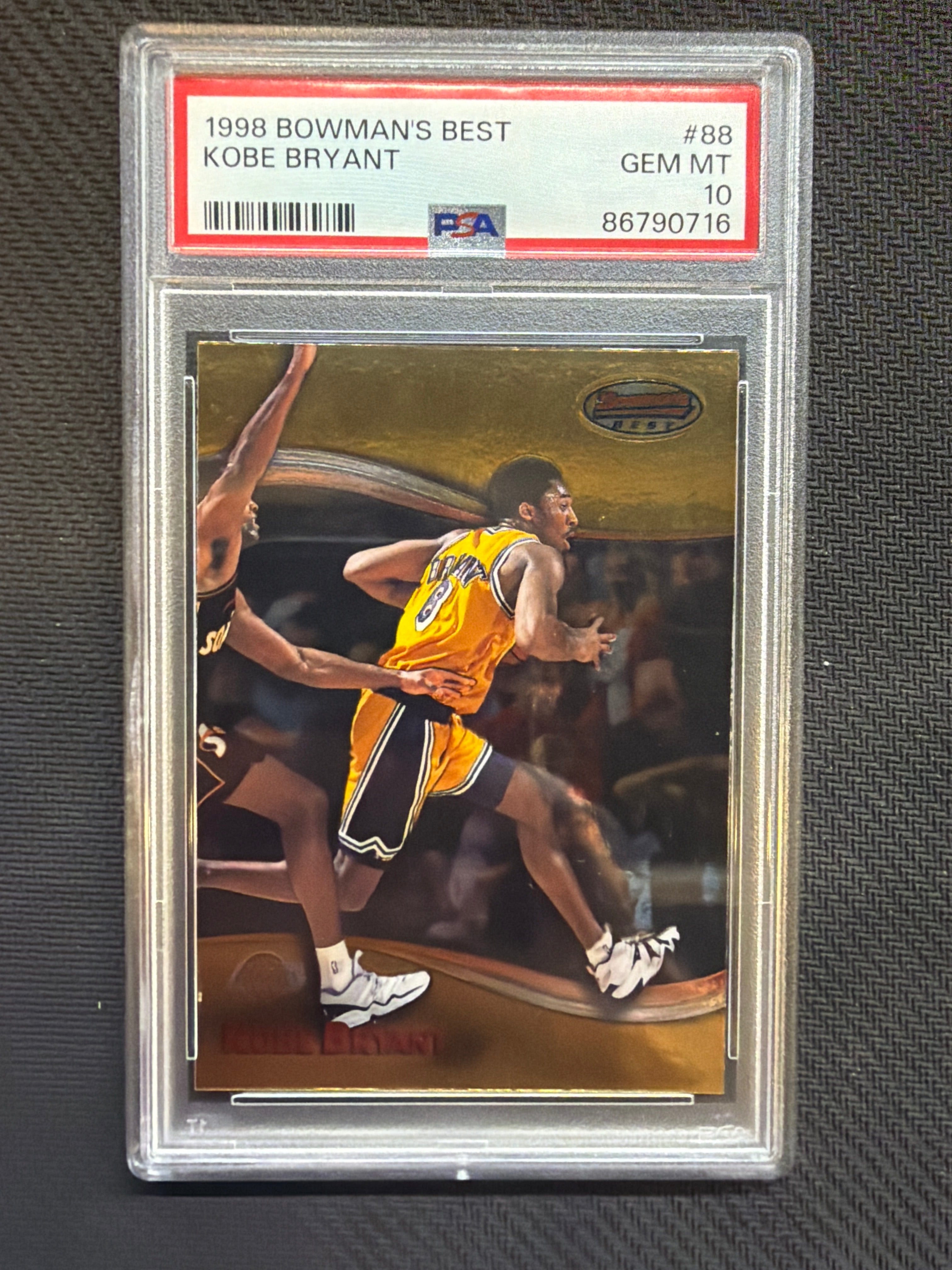 1998 Bowman's Best Kobe Bryant PSA 10 Lakers