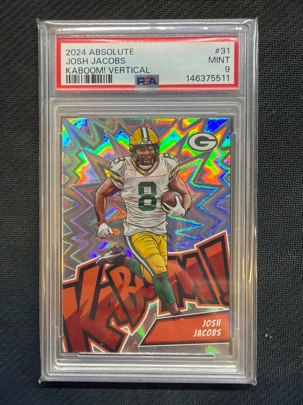 2024 Absolute Josh Jacobs Kaboom! Vertical PSA 9 511