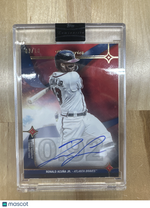 2023 Luminaries Ronald Acuna Jr. Red Auto /10 Braves