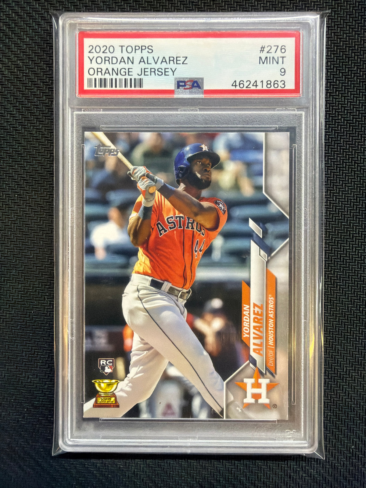 2020 Topps Yordan Alvarez Rookie Orange Jersey #276 PSA 9 863