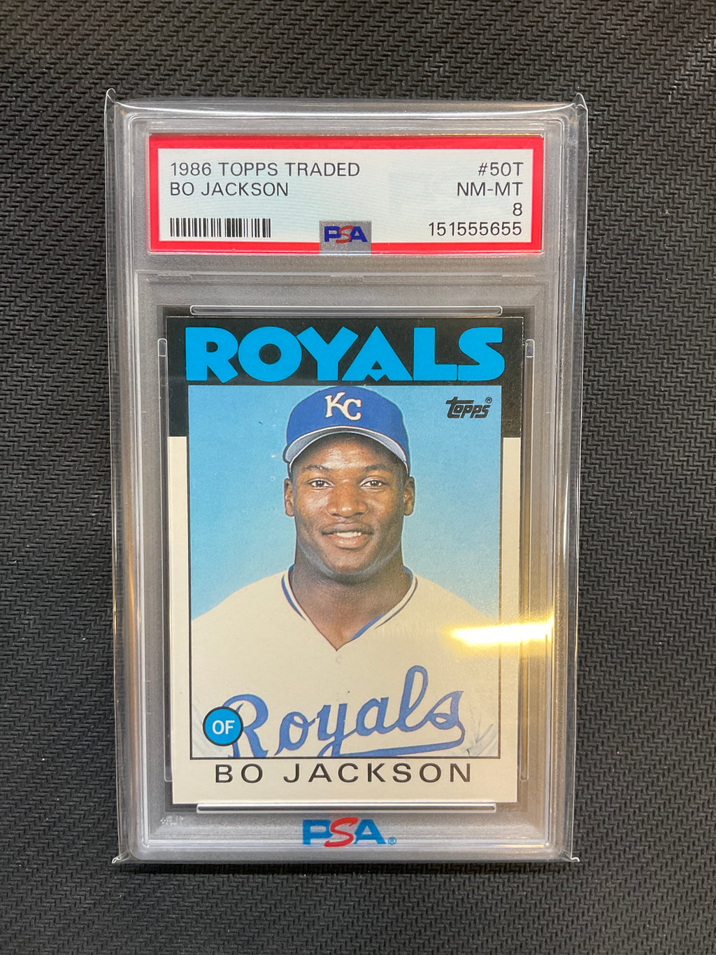 1986 Topps Traded Bo Jackson Rookie #50T PSA 8 655