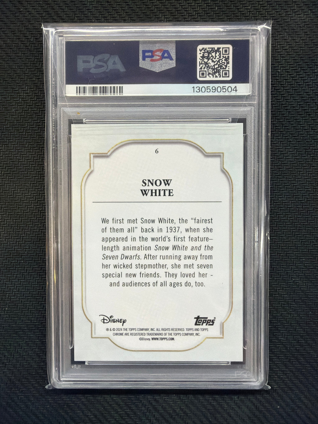 2024 Topps Chrome Disney Snow White /199 Purple PSA 10 504