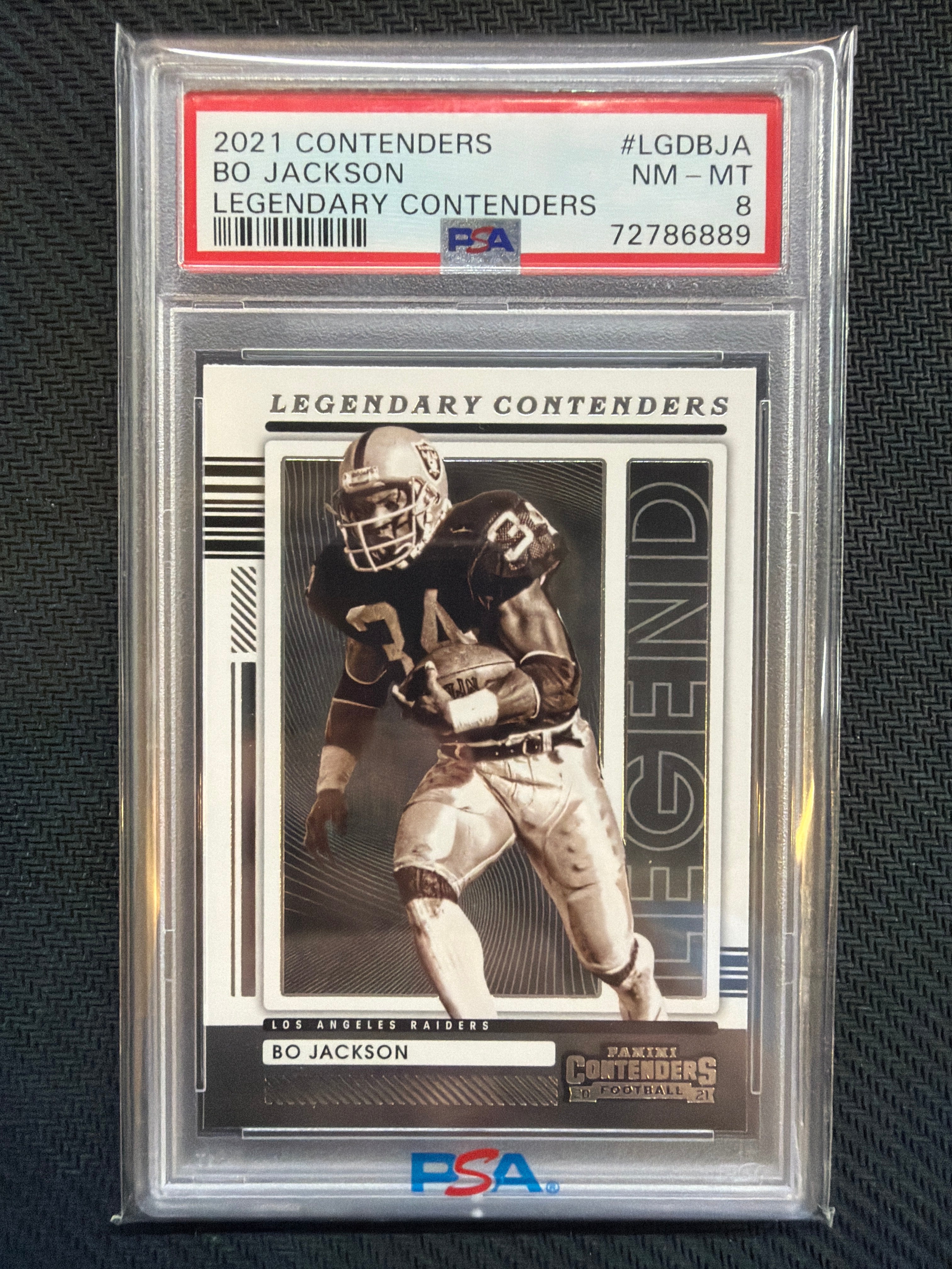 2021 Contenders Bo Jackson Legendary Contenders #LGDBJA PSA 8 Auburn Raiders
