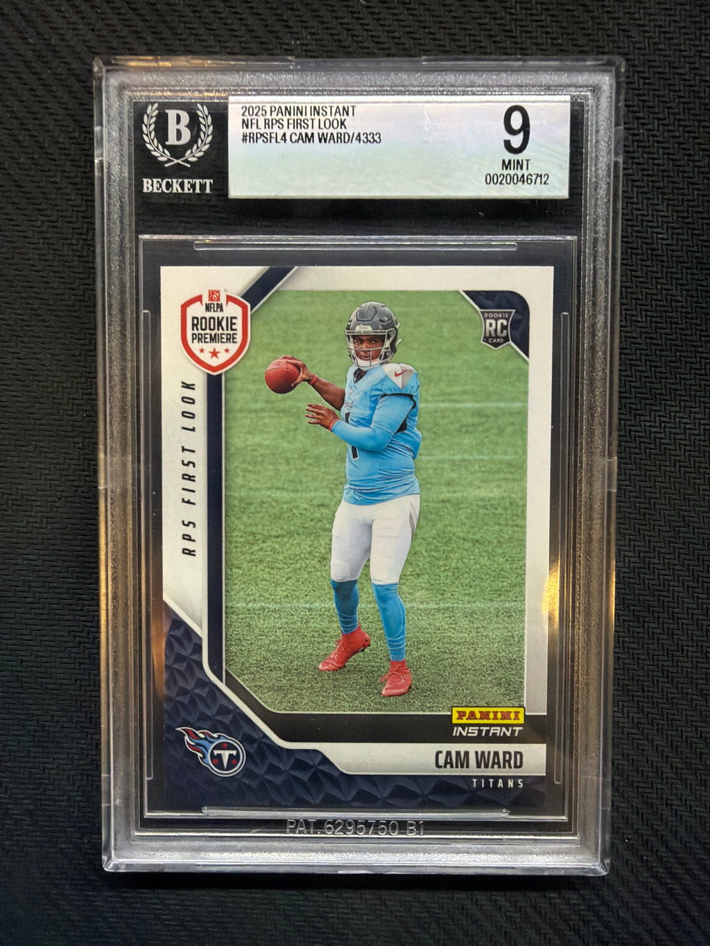 2025 Panini Instant Cam Ward Rookie BGS 9 Titans 712
