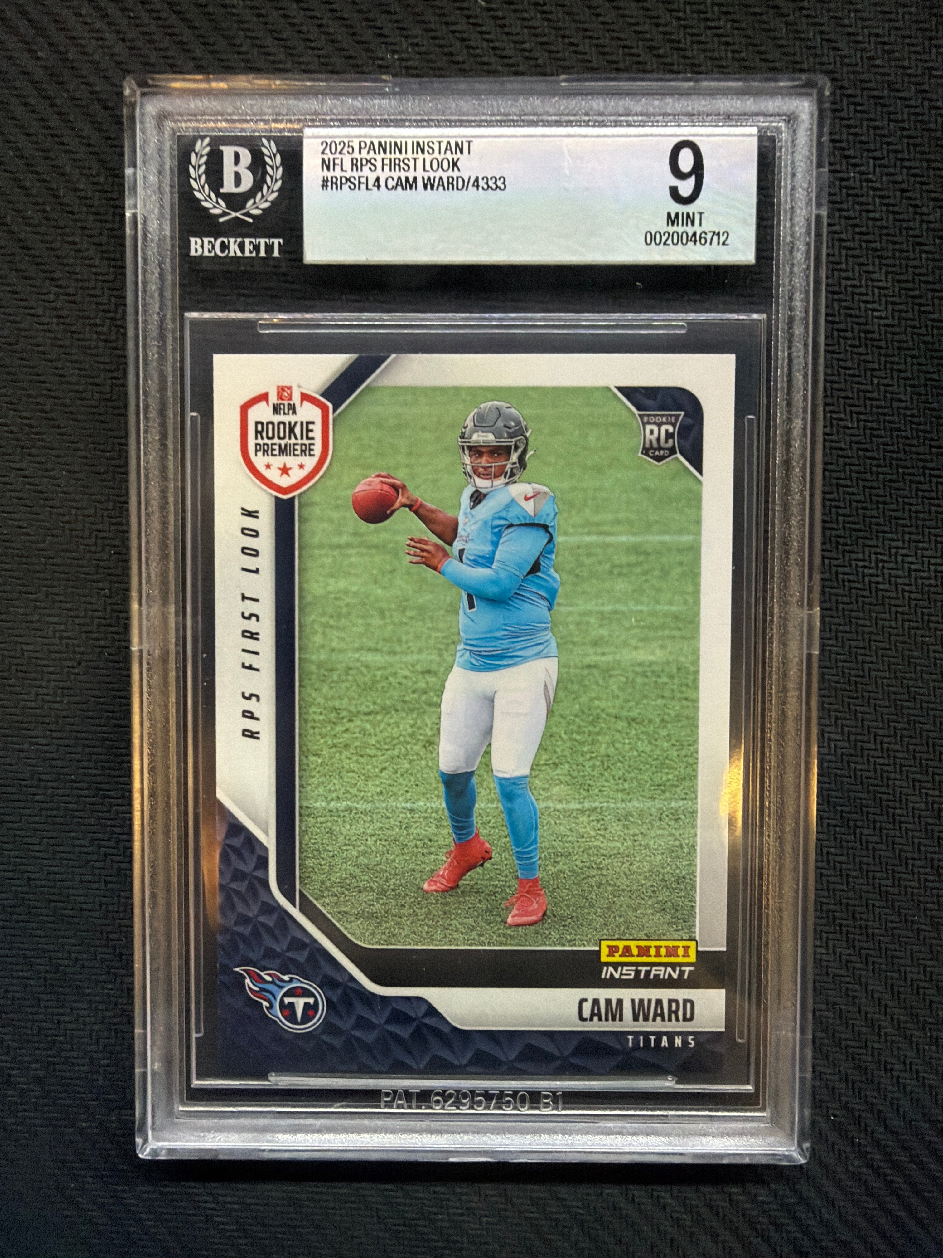 2025 Panini Instant Cam Ward Rookie BGS 9 Titans 712