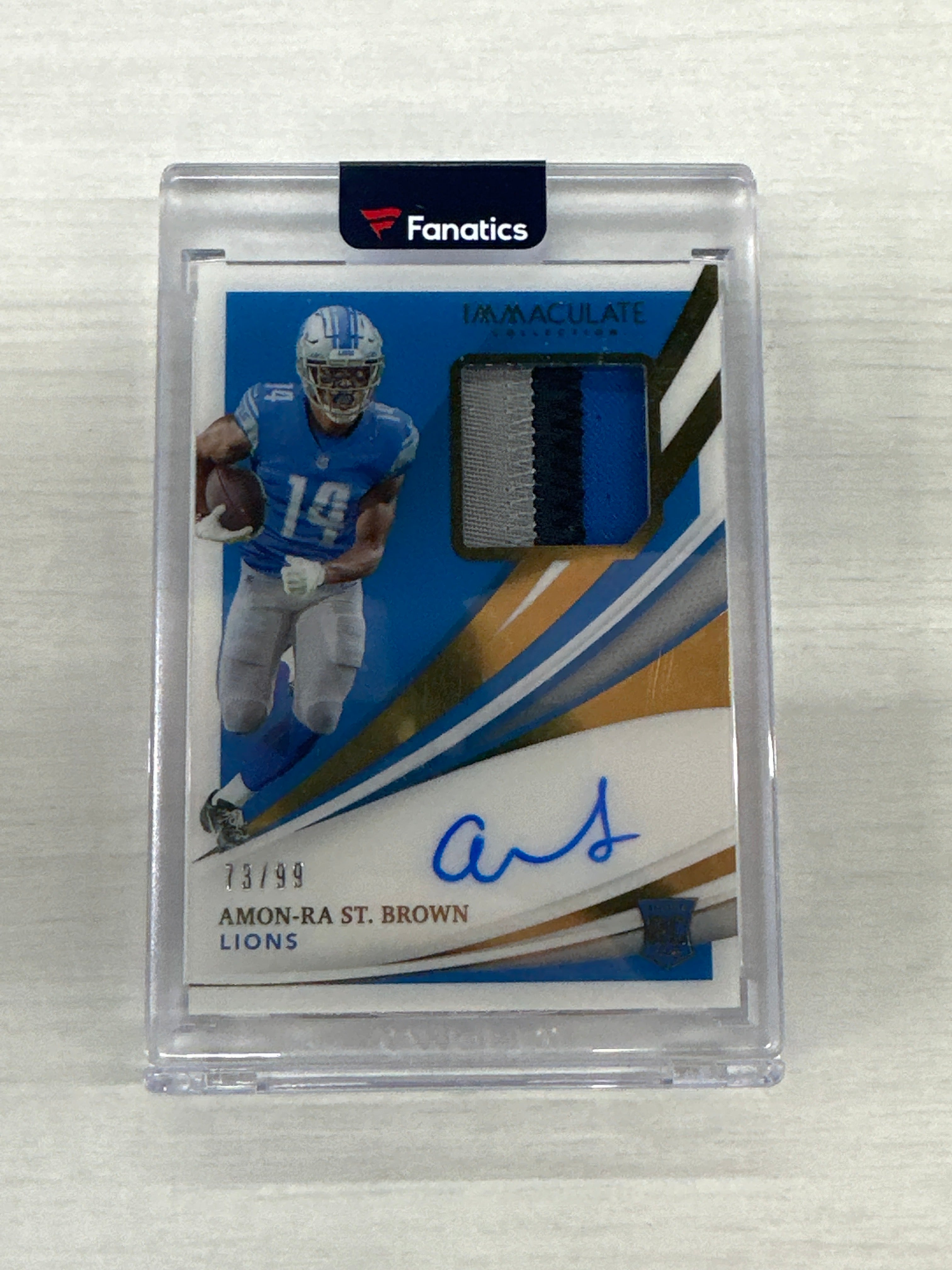 2021 Immaculate Amon-Ra St. Brown Patch Auto /99