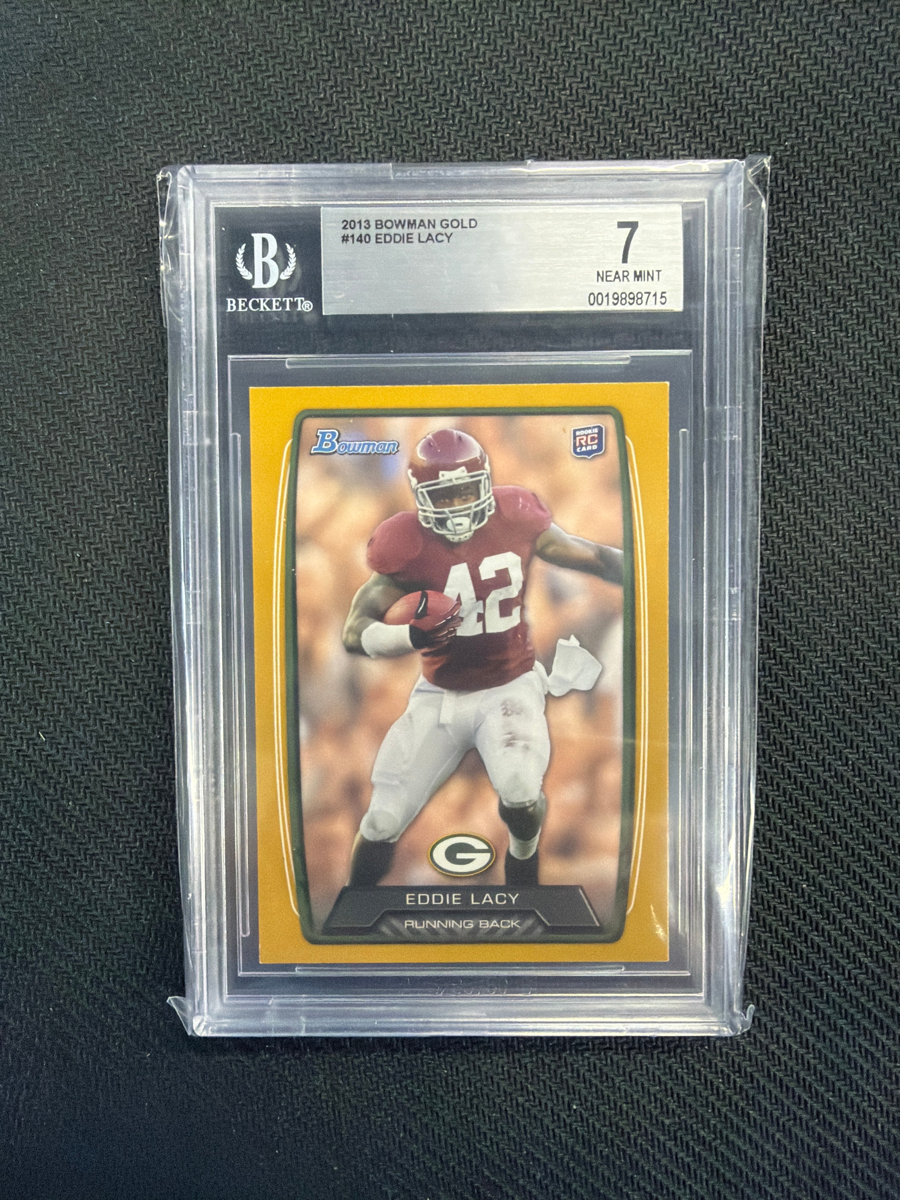 2013 Bowman Eddie Lacy Gold /399 BGS 7