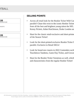 2022 Panini Contenders Football Blaster Box