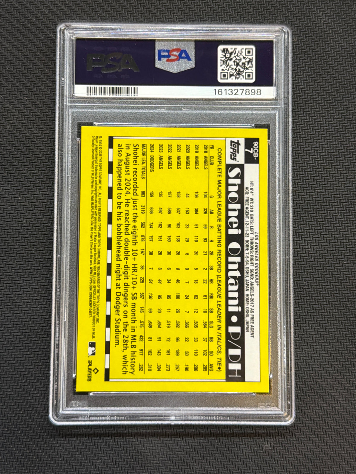 2025 Topps Chrome Shohei Ohtani 990 PSA 10 898