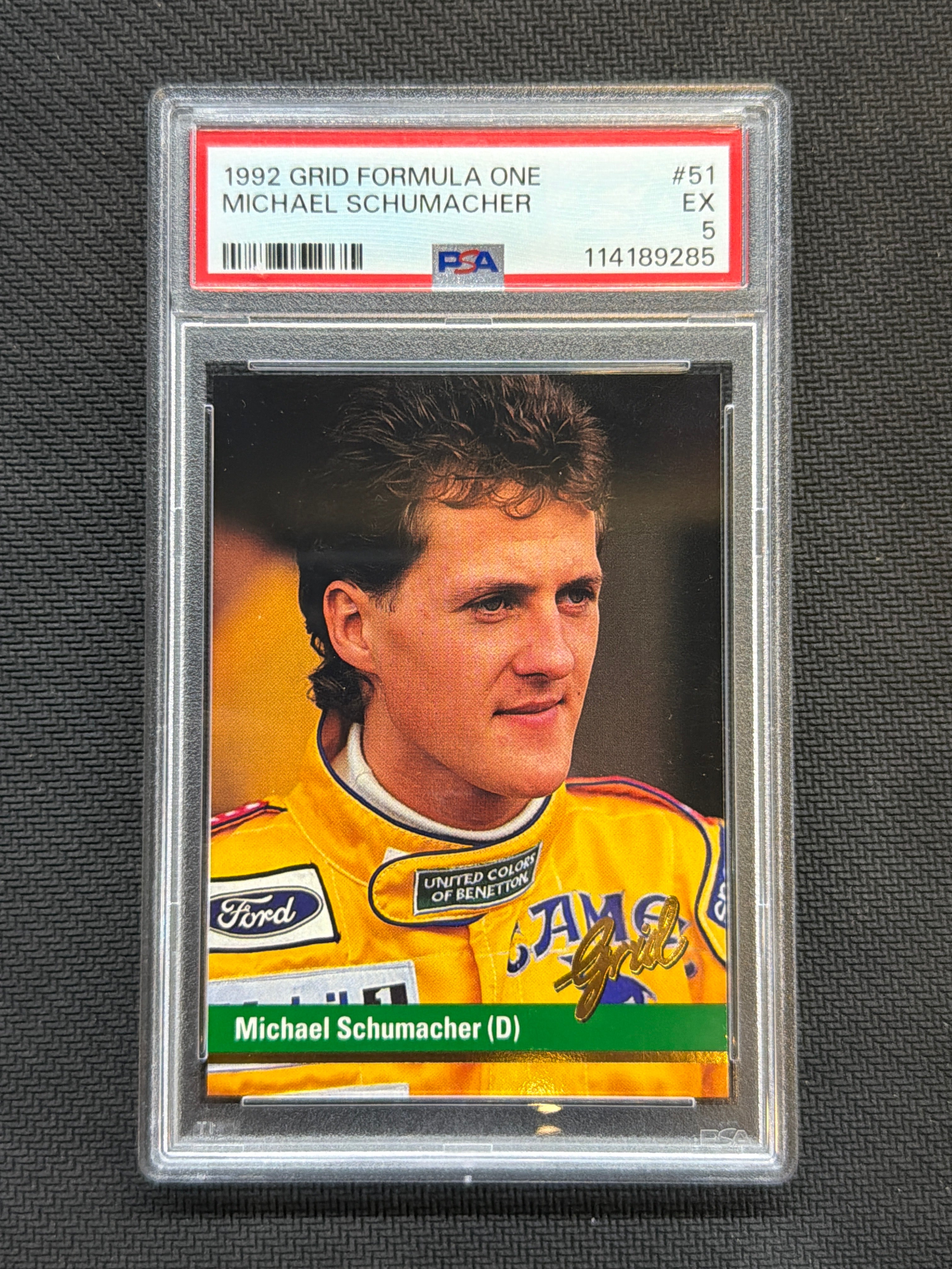 1992 Grid Formula 1 Michael Schumacher #51 PSA 5 285