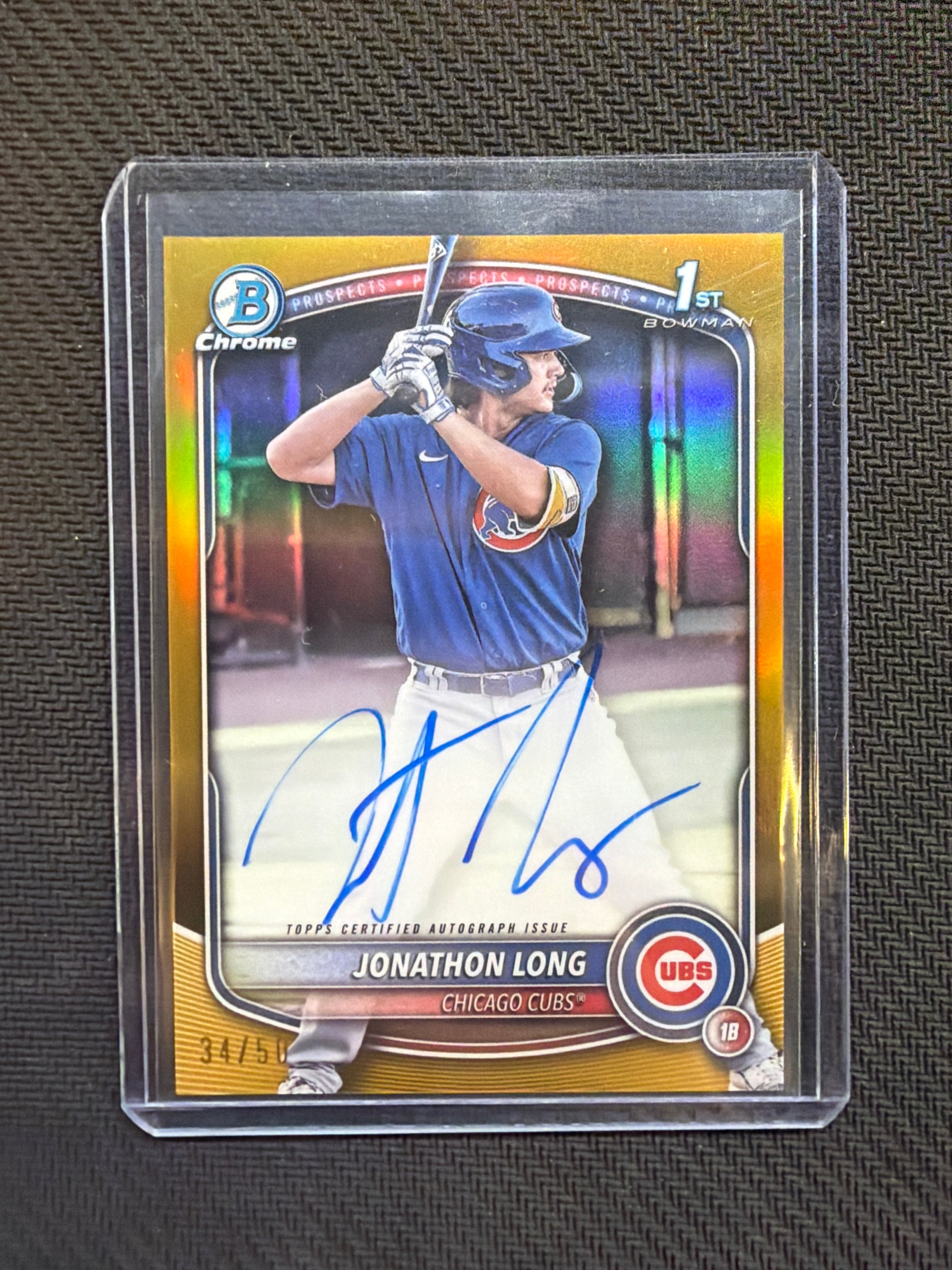 2025 Bowman Chrome Jonathon Long 1st Auto True Gold /50