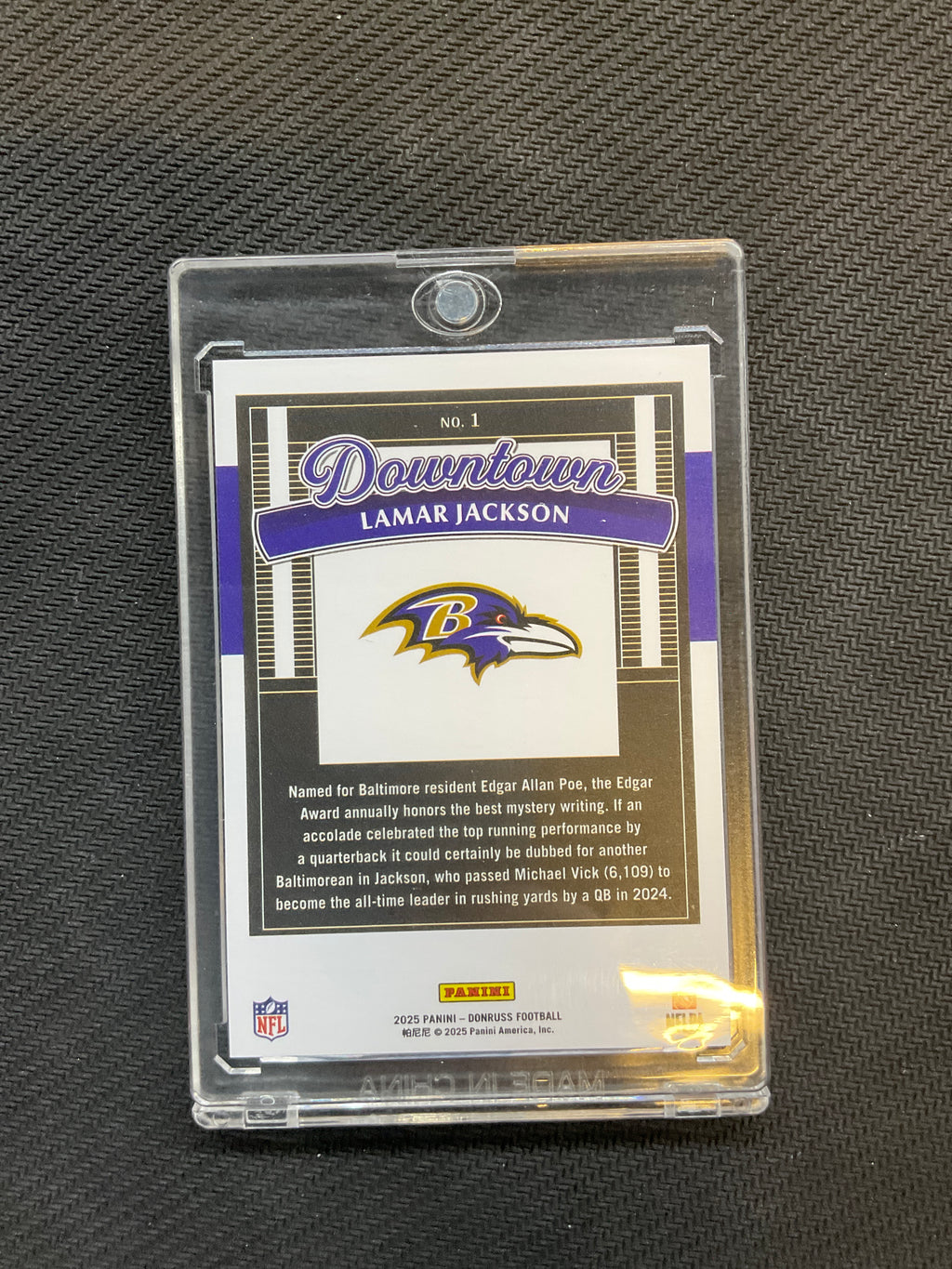 2025 Donruss Lamar Jackson Downtown!