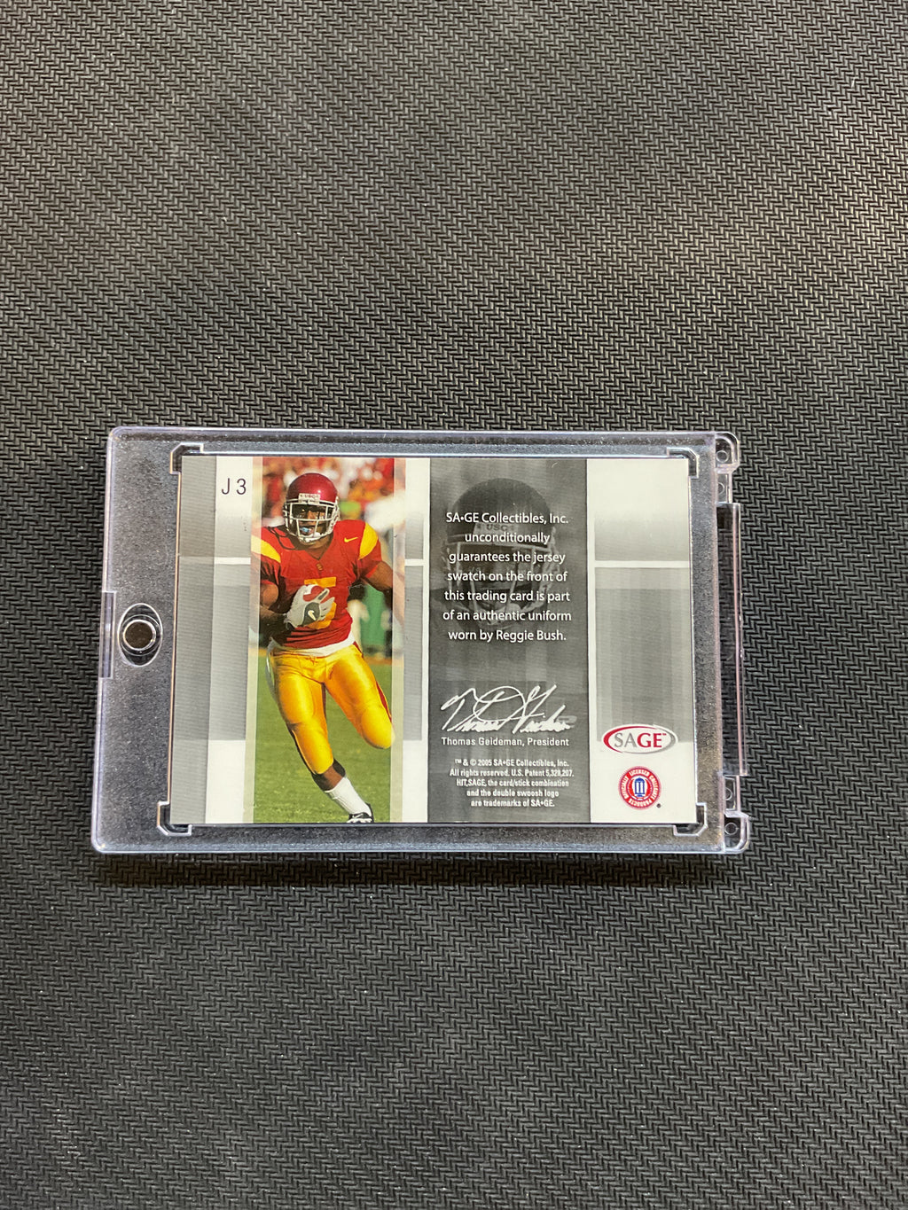 2005 Sage Reggie Bush Bronze Level Patch /75 USC