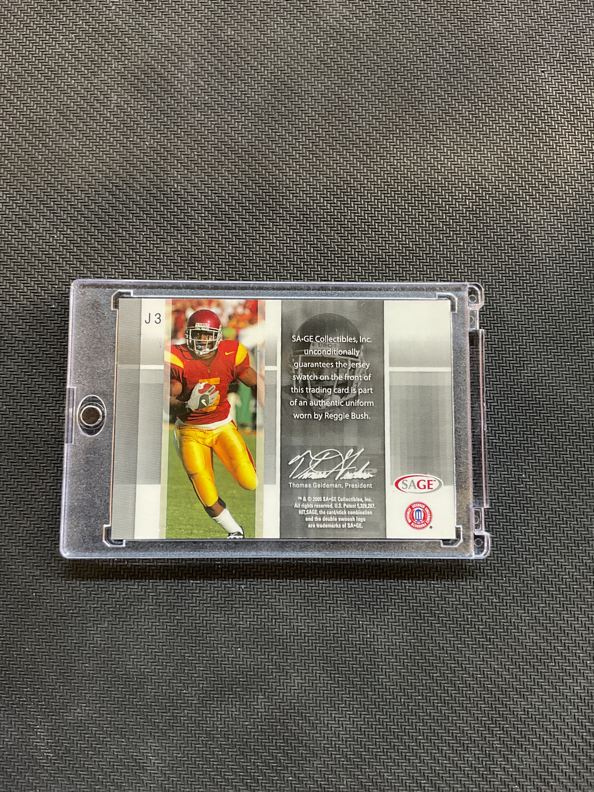 2005 Sage Reggie Bush Bronze Level Patch /75 USC