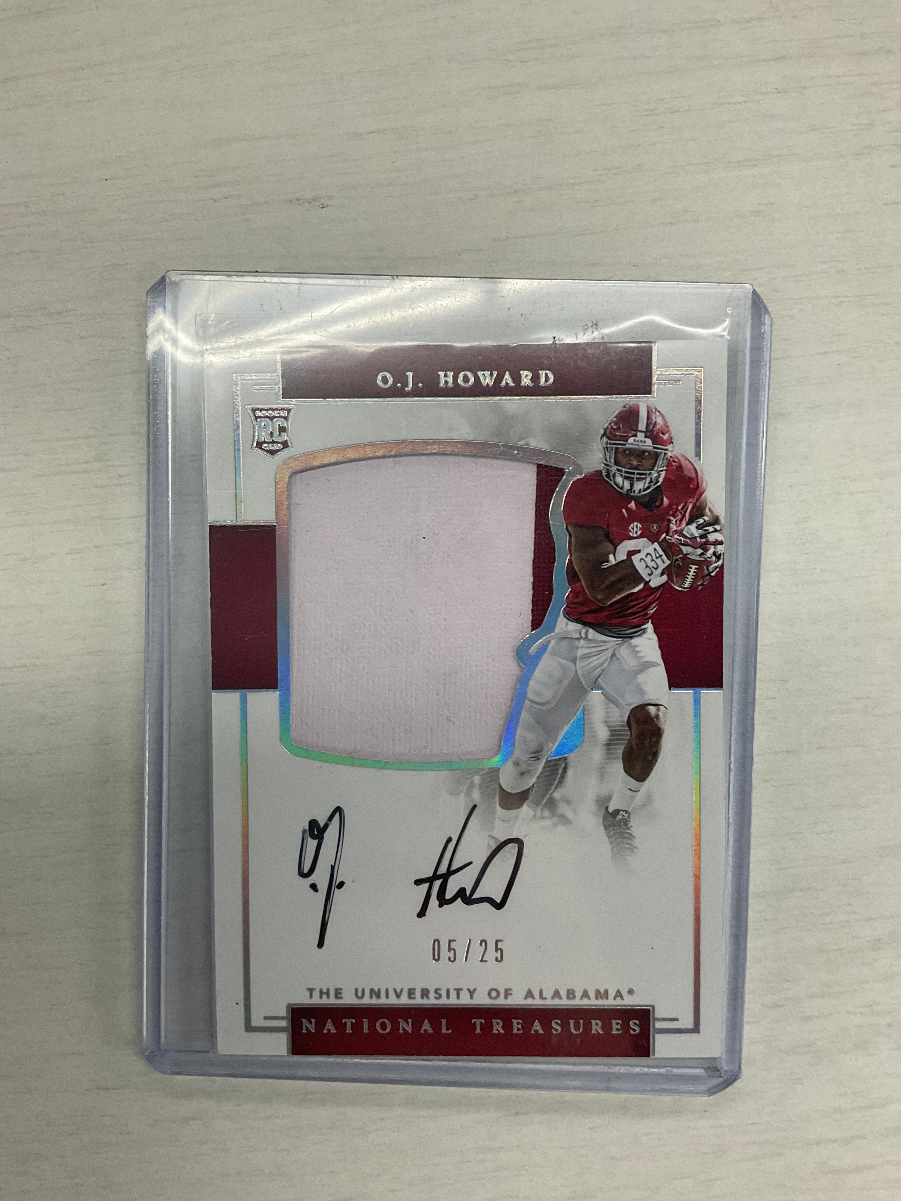 2017 National Treasures Collegiate O.J. Howard Patch Auto /25 Alabama