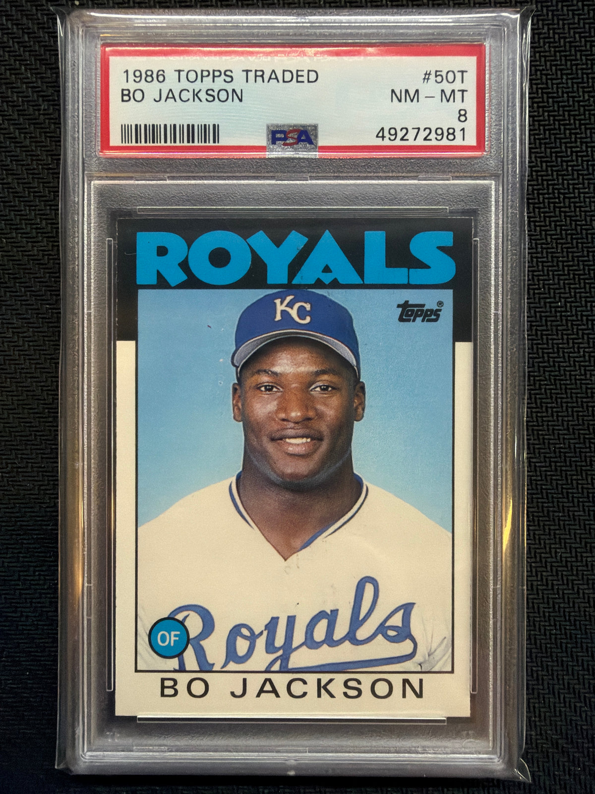 1986 Topps Traded Bo Jackson Rookie #50T PSA 8 981