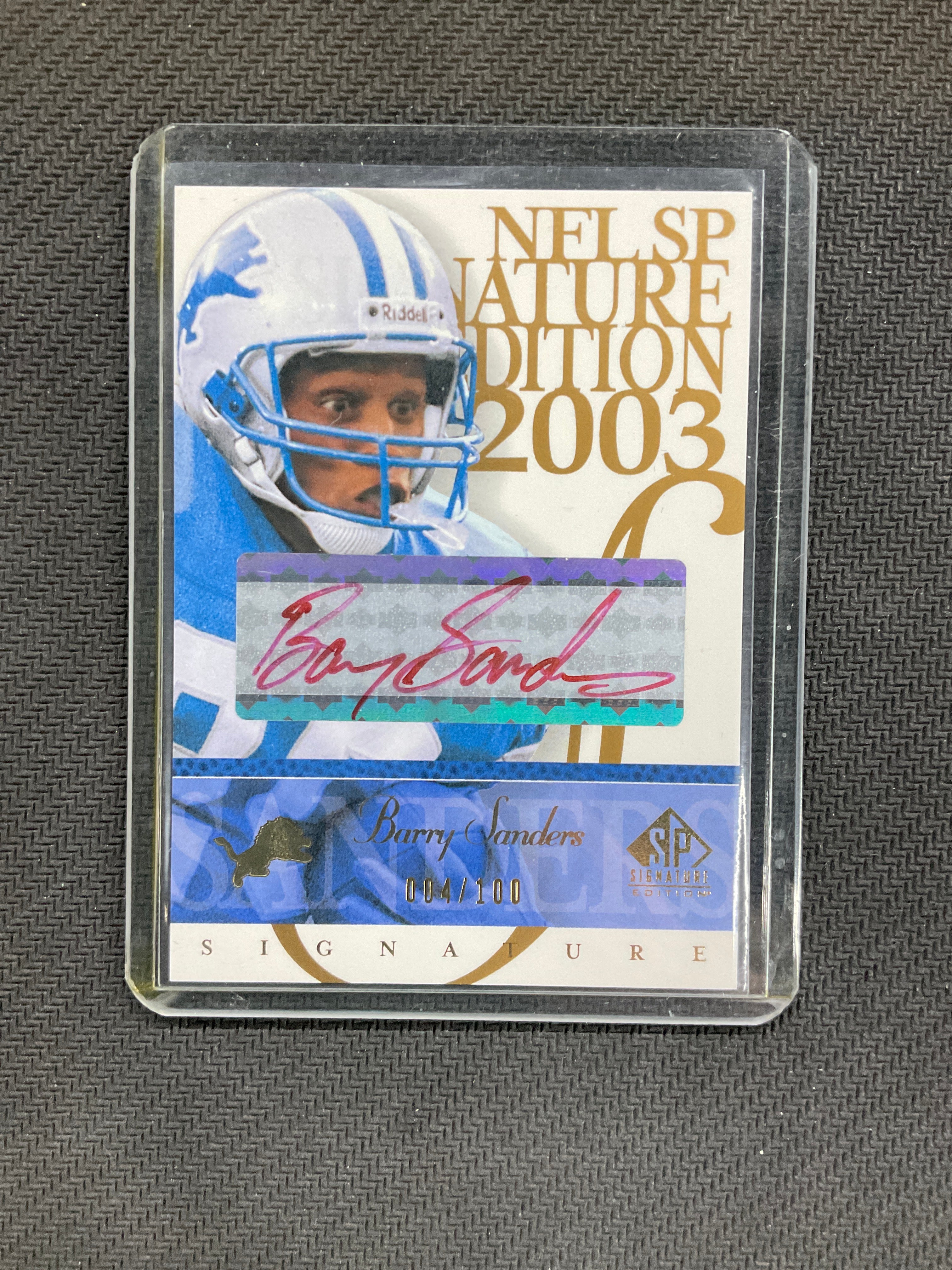 2003 SP Signature Edition Barry Sanders Auto /100 Lions